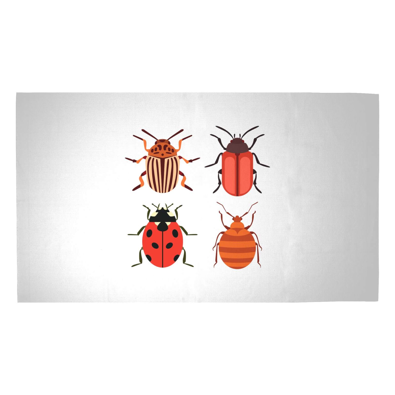 Red Bugs Woven Rug - Medium