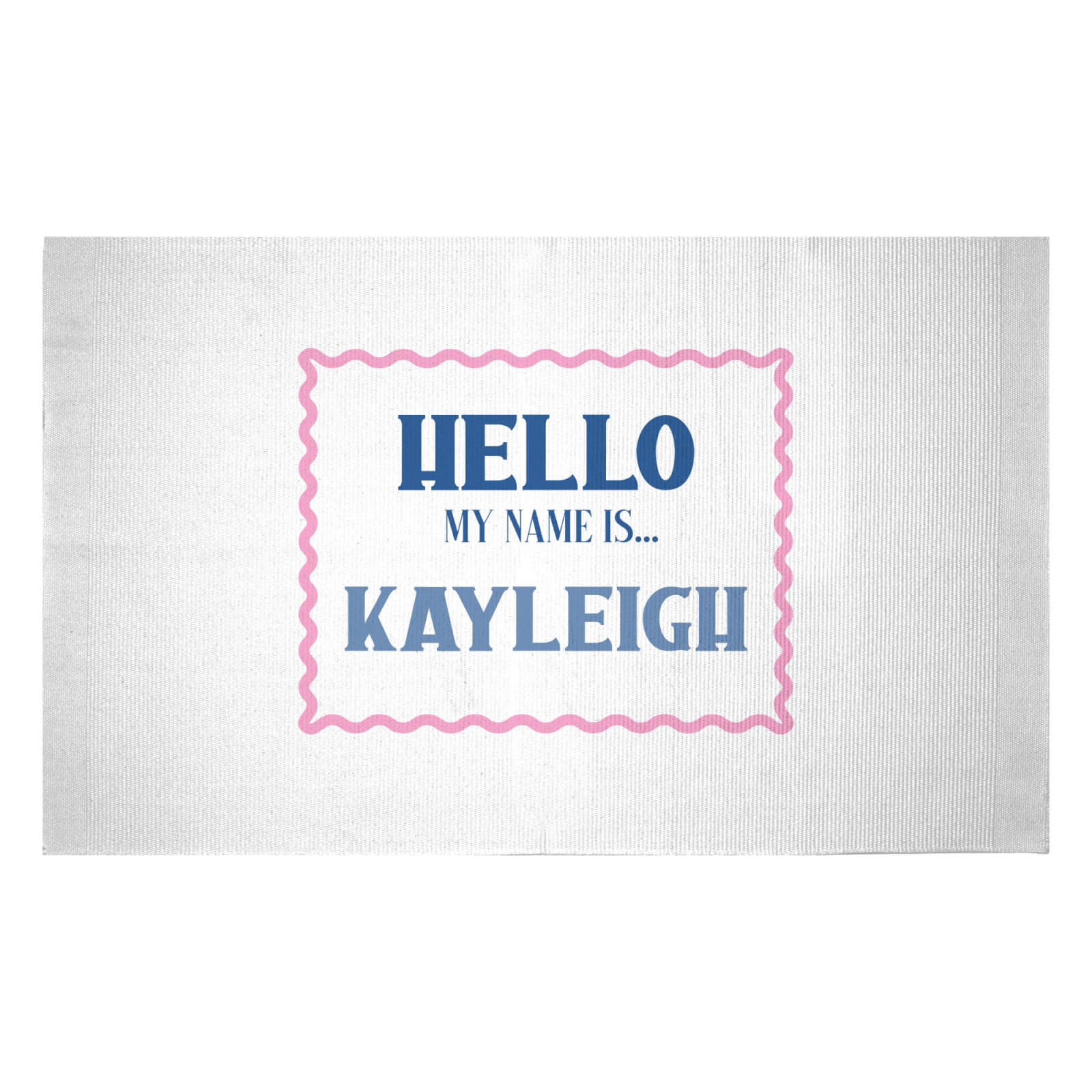 Hello My Name Is Kayleigh Woven Rug - Small