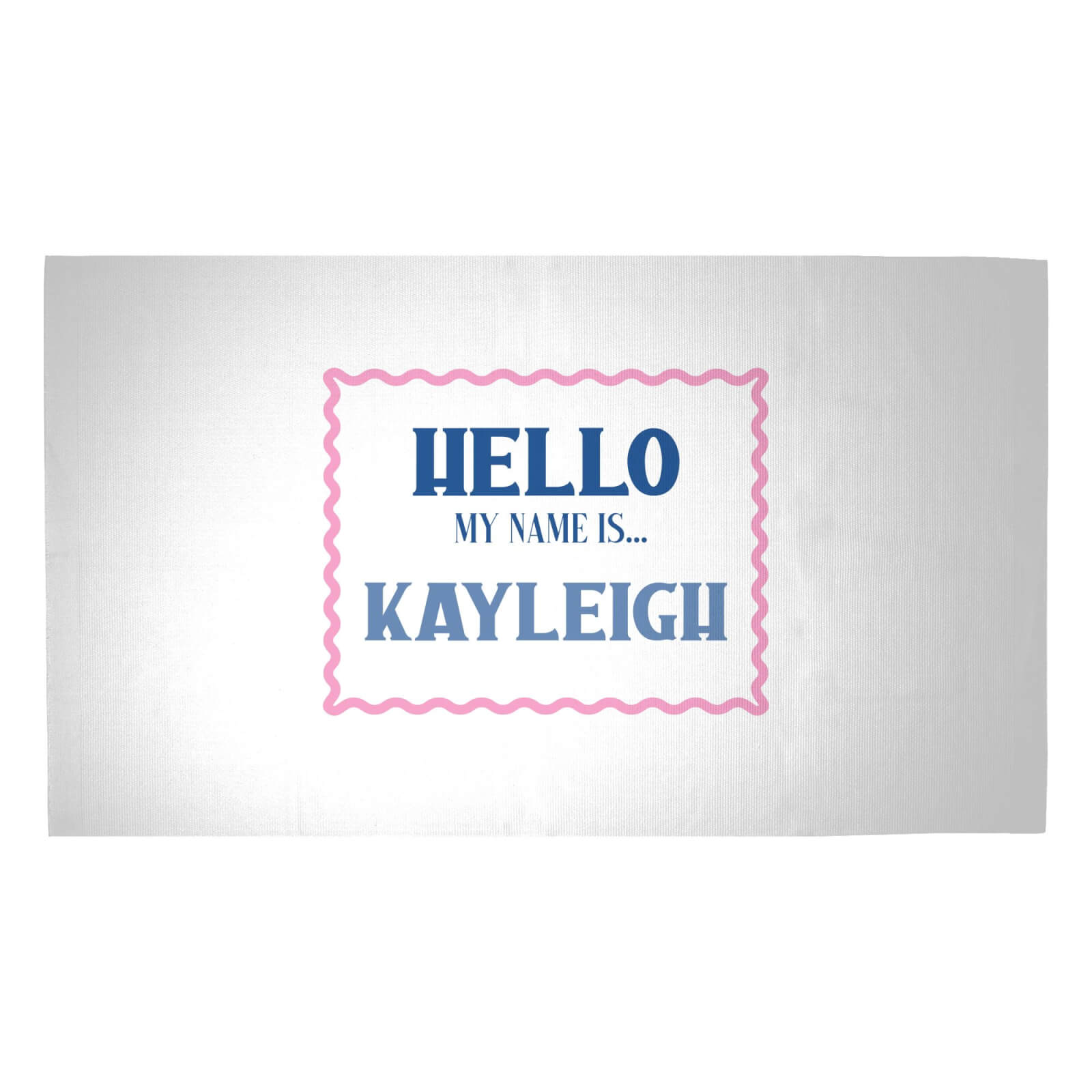 Hello My Name Is Kayleigh Woven Rug - Medium