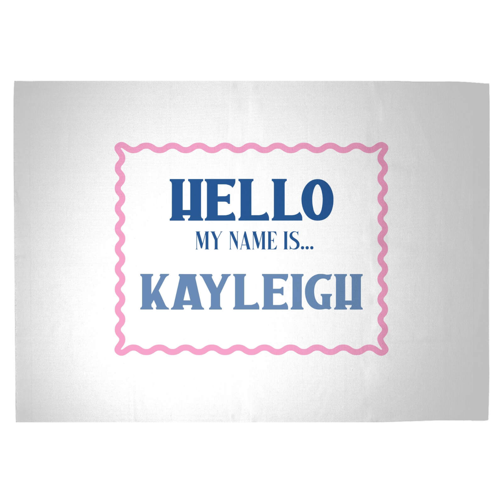 Hello My Name Is Kayleigh Woven Rug - Large