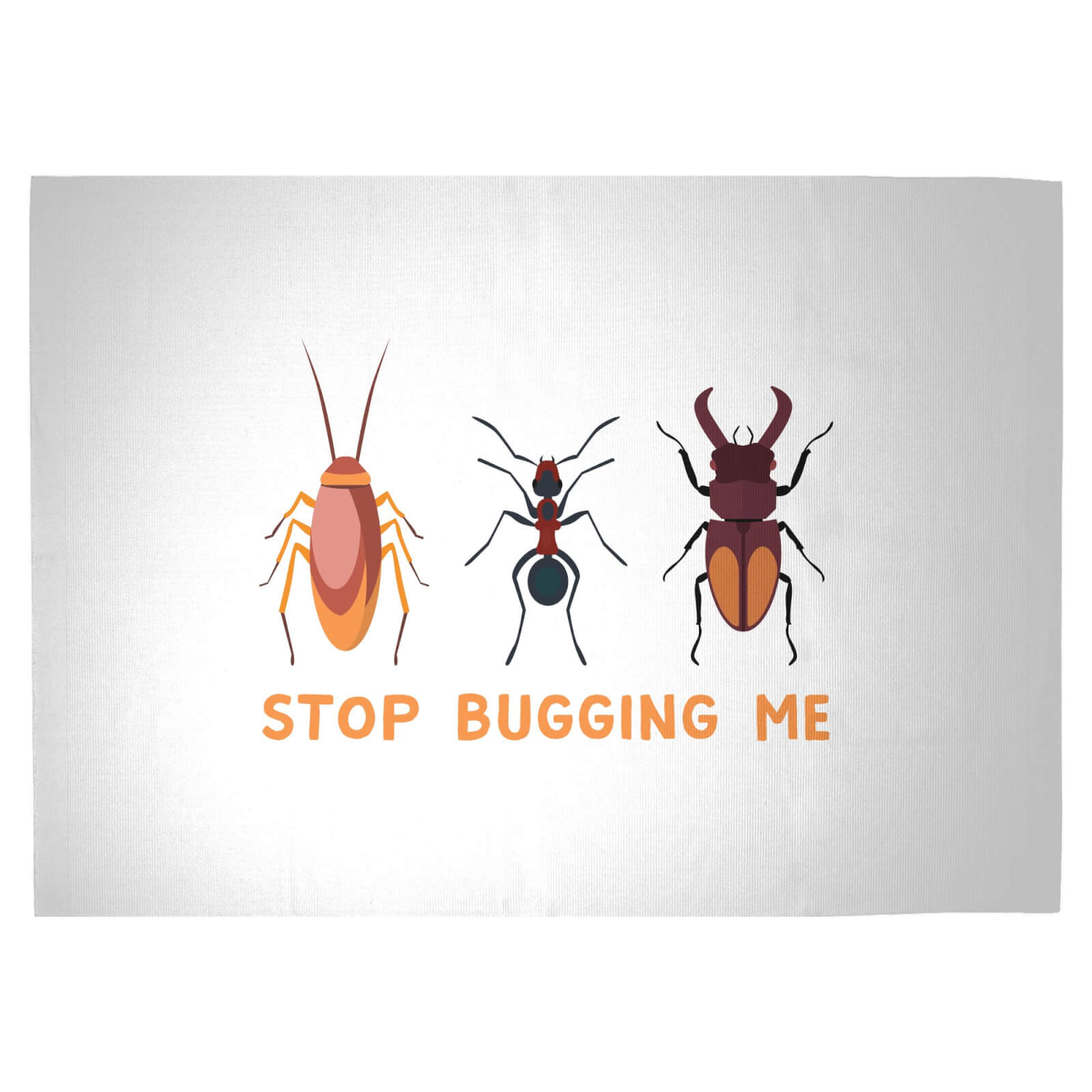 Stop Bugging Me Woven Rug - Large