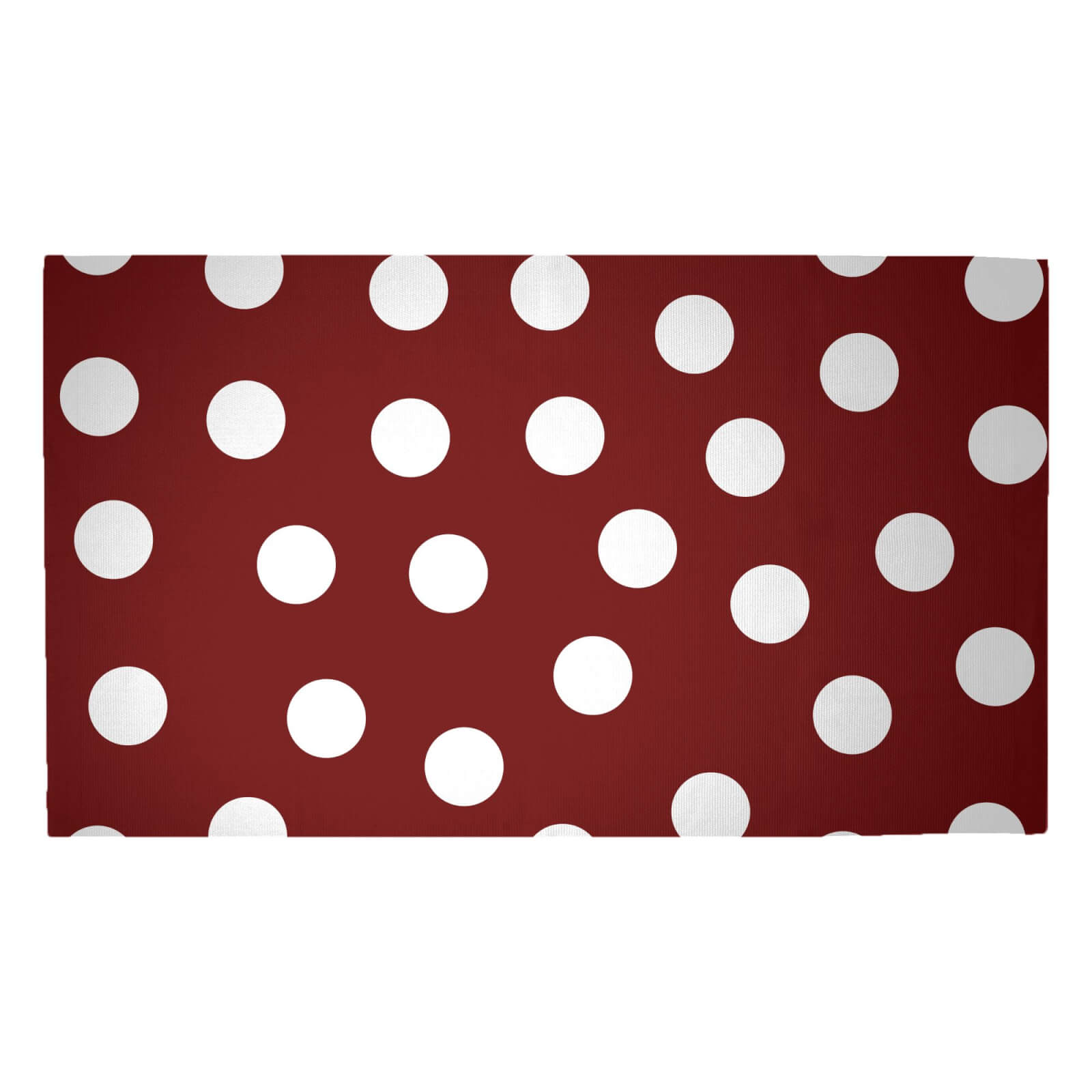 Burgundy Polka Dots Woven Rug - Medium