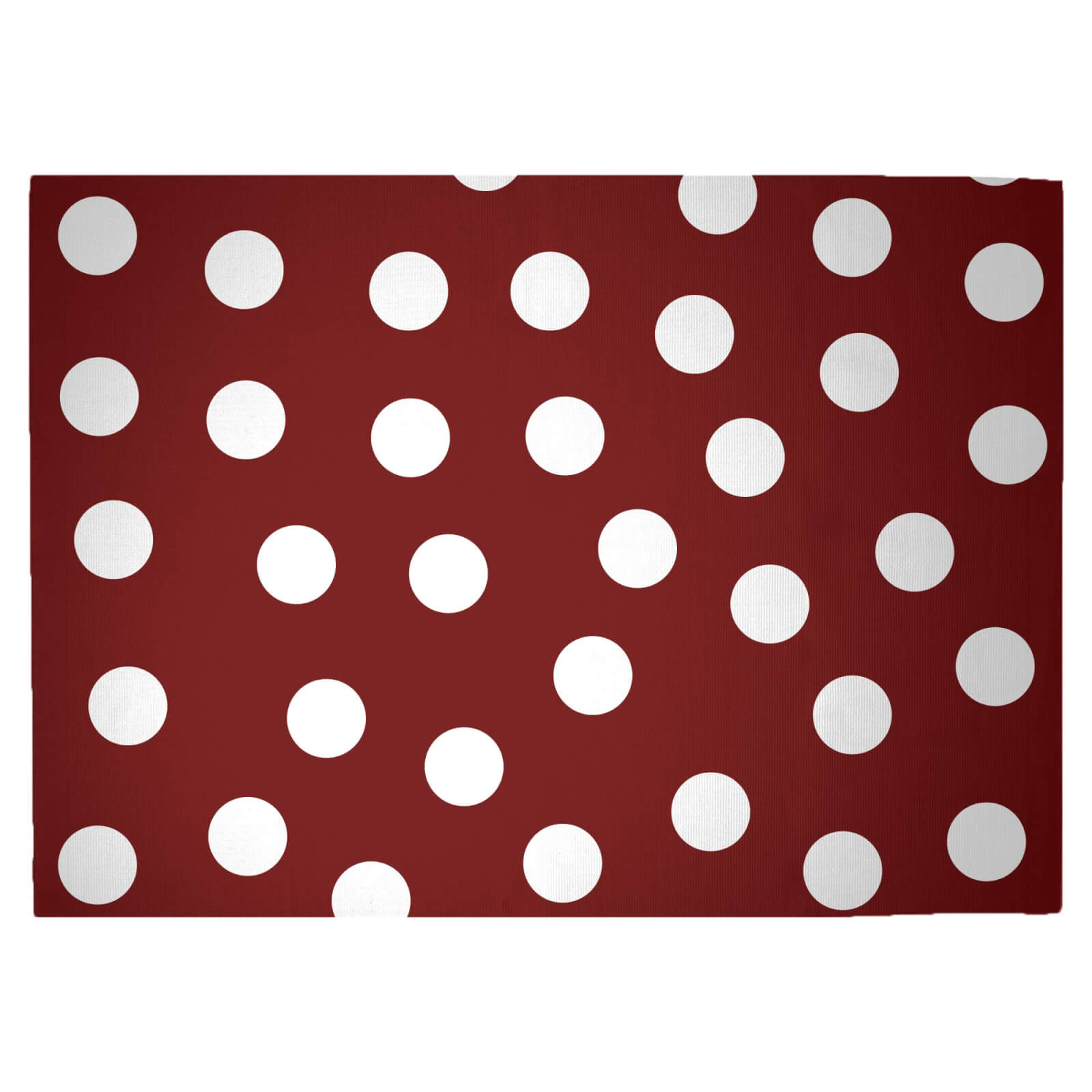 Burgundy Polka Dots Woven Rug - Large