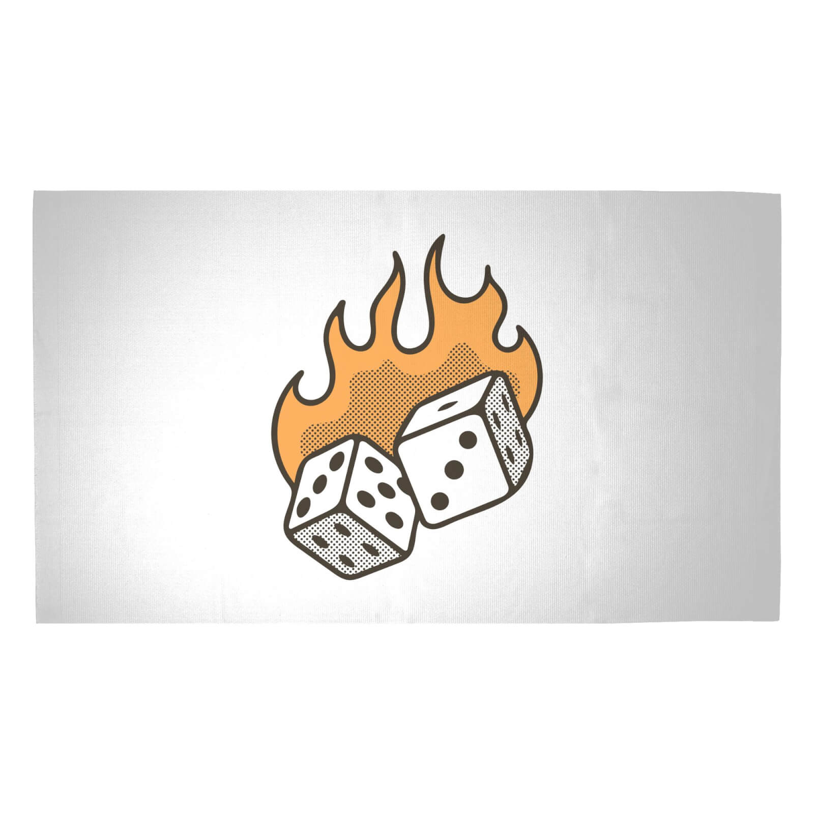 Flaming Dice Woven Rug - Medium