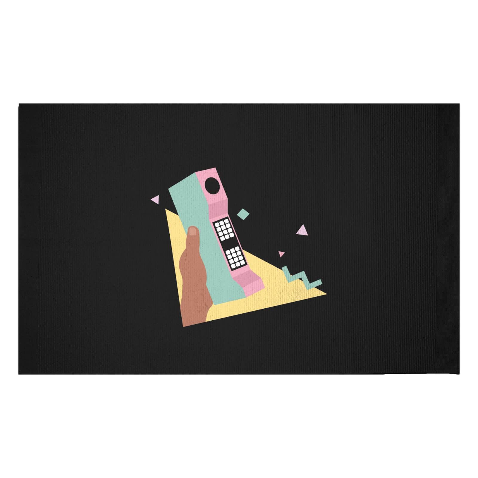 'Call Me' Graphic Woven Rug - Small