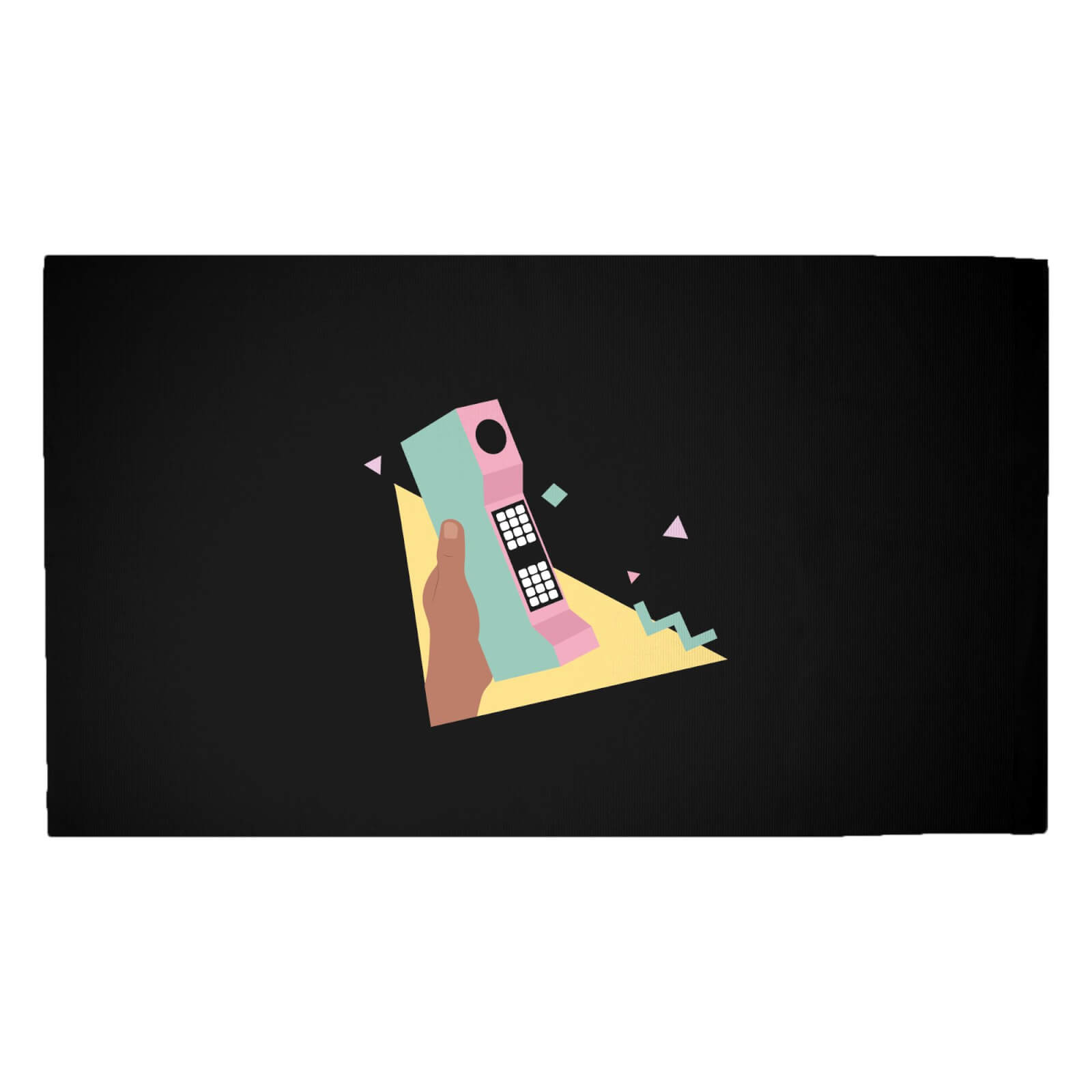 'Call Me' Graphic Woven Rug - Medium