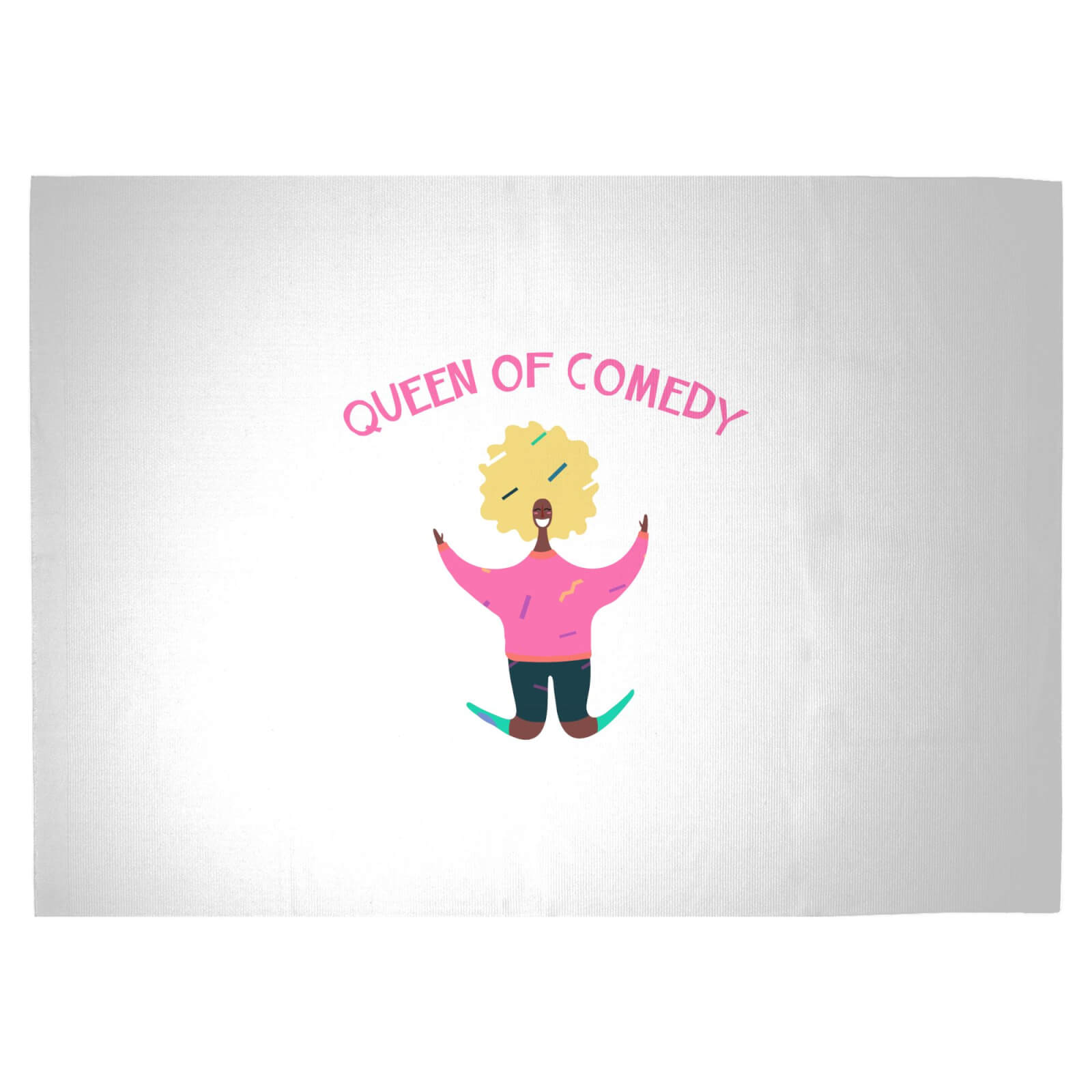 Queen Of Comedy Woven Rug - Large