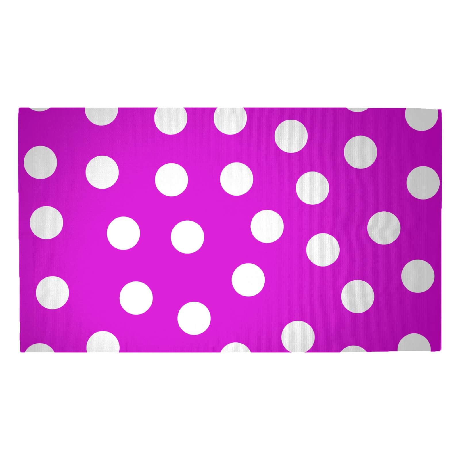 Cerise Polka Dots Woven Rug - Medium
