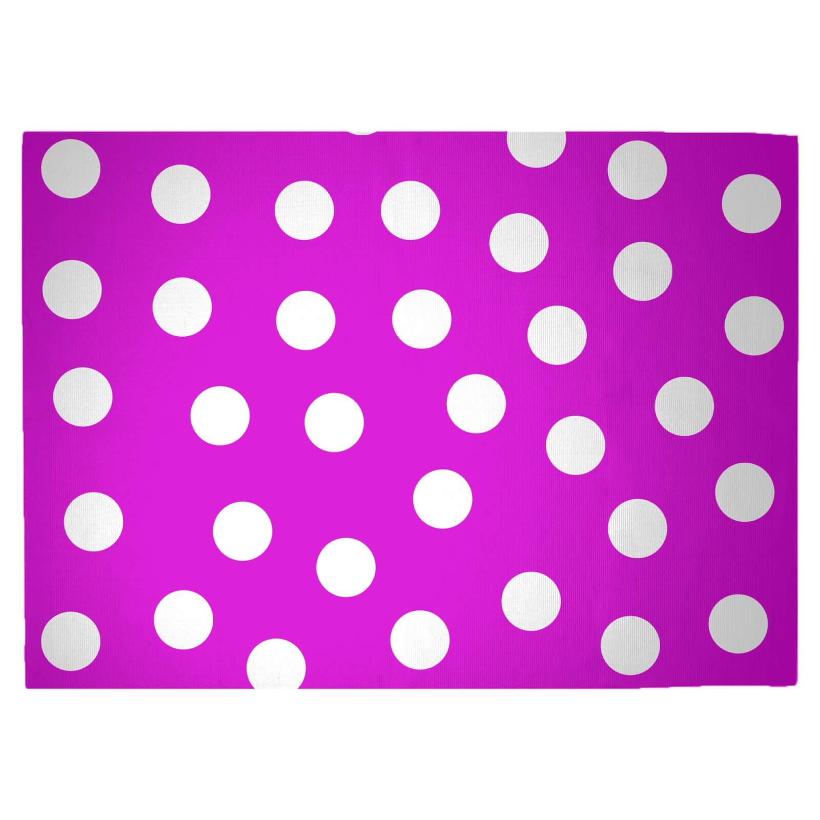 Cerise Polka Dots Woven Rug - Large
