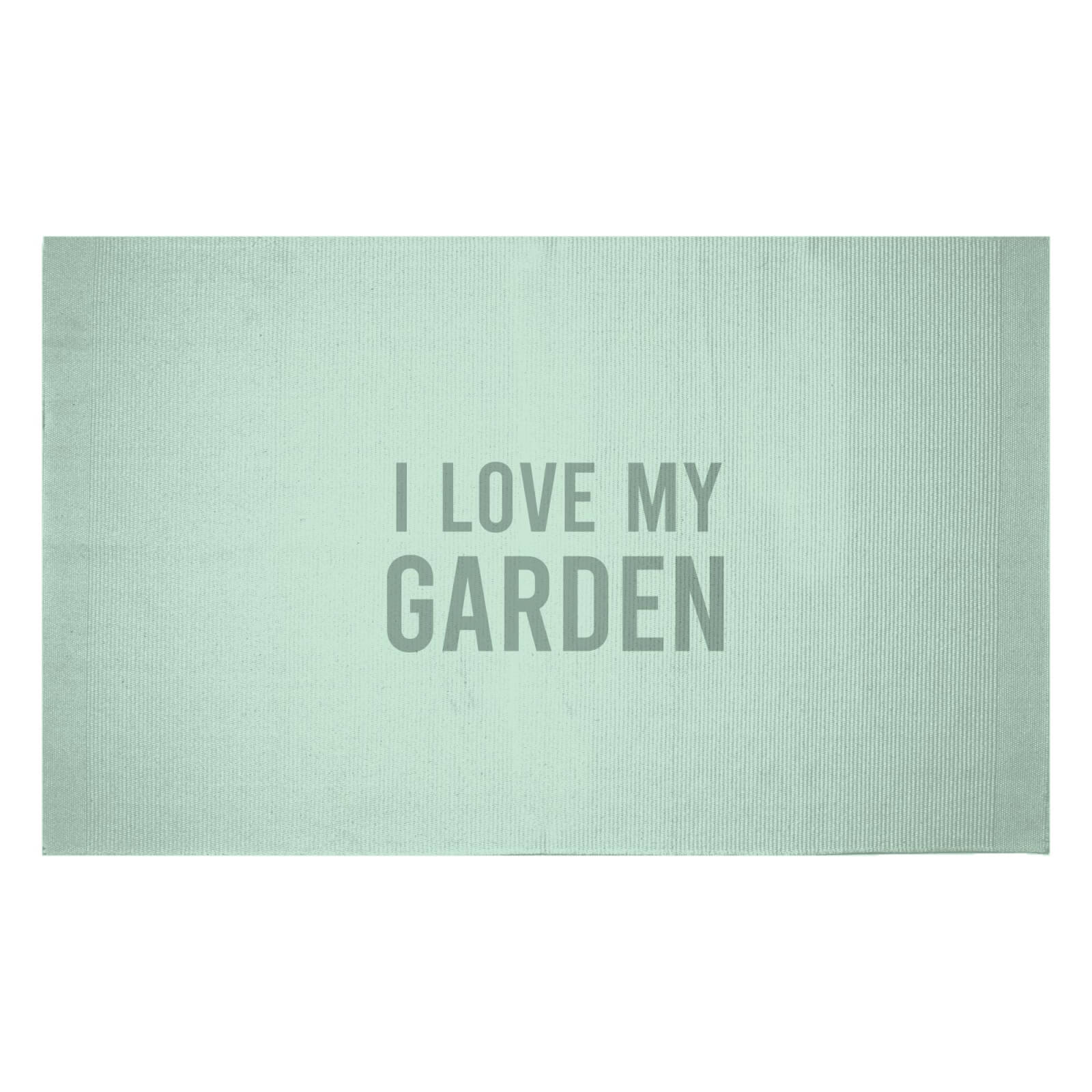 I Love My Garden Woven Rug - Small