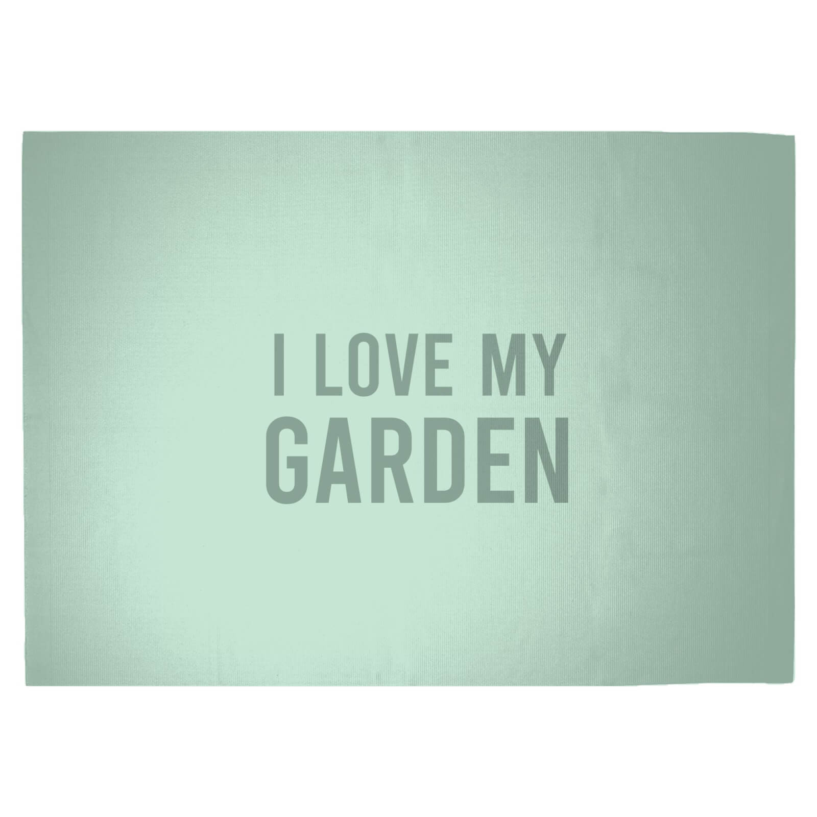 I Love My Garden Woven Rug - Large