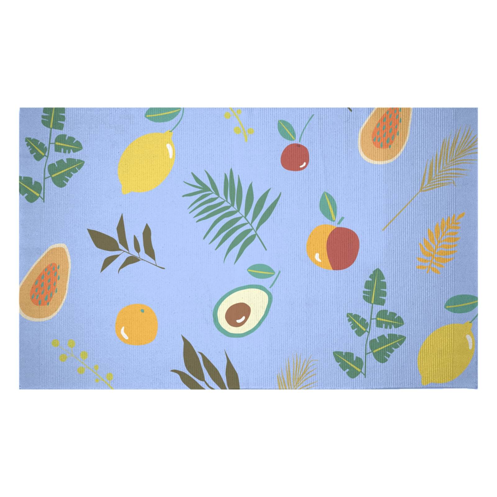 Leaves And Fruit Woven Rug - Small