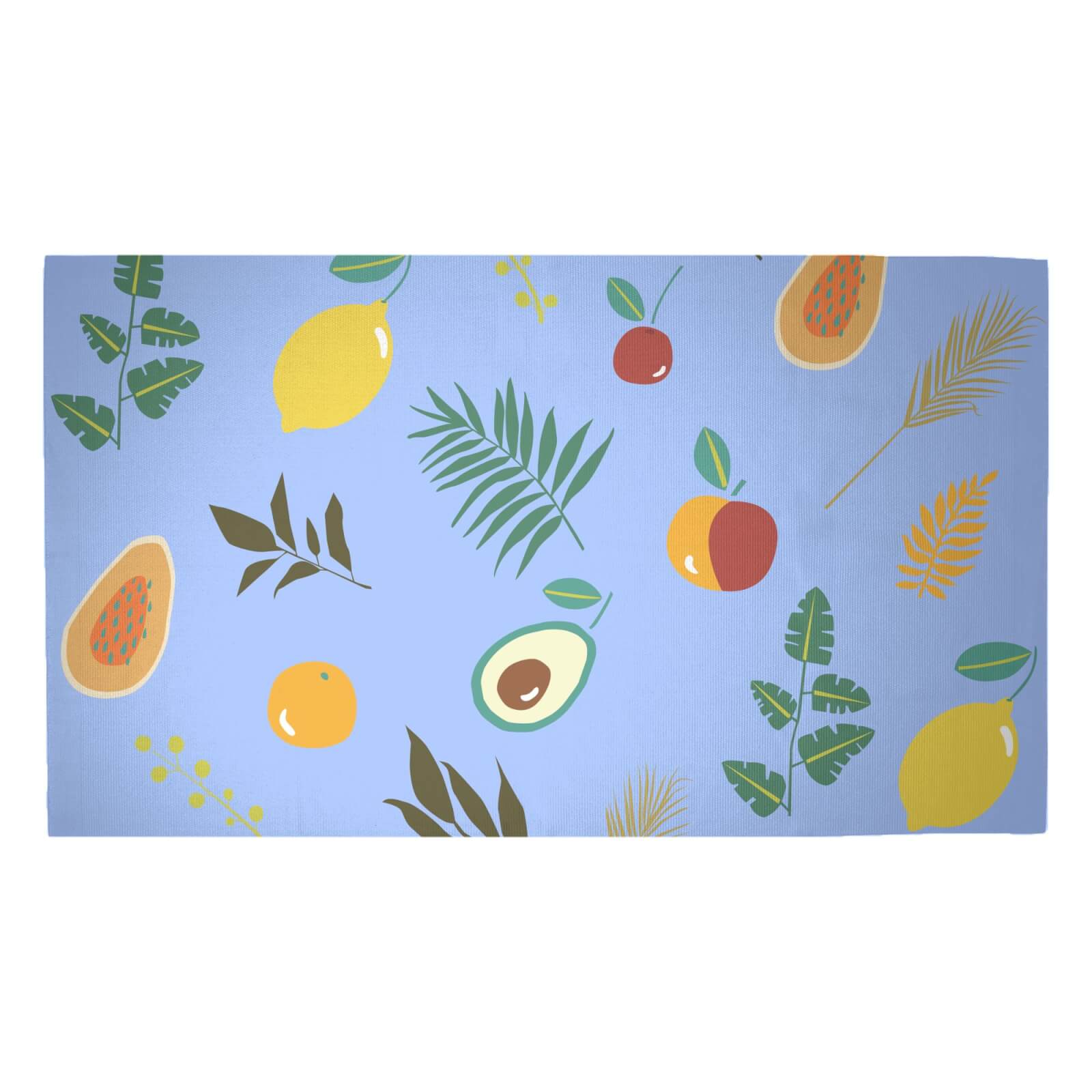 Leaves And Fruit Woven Rug - Medium