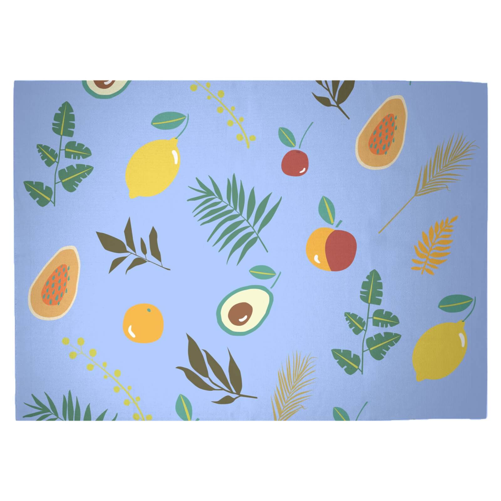 Leaves And Fruit Woven Rug - Large