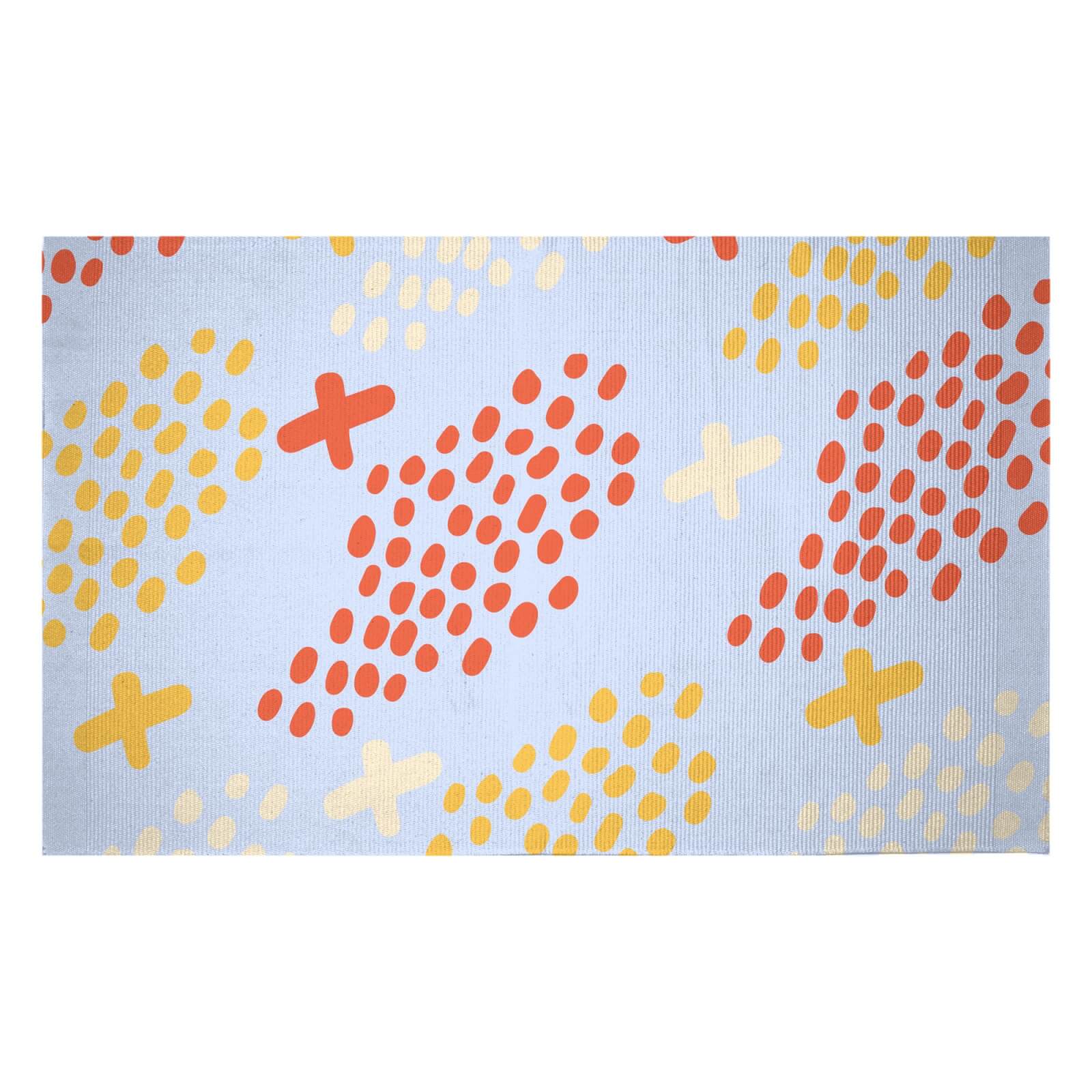 Dots And Crosses Woven Rug - Small