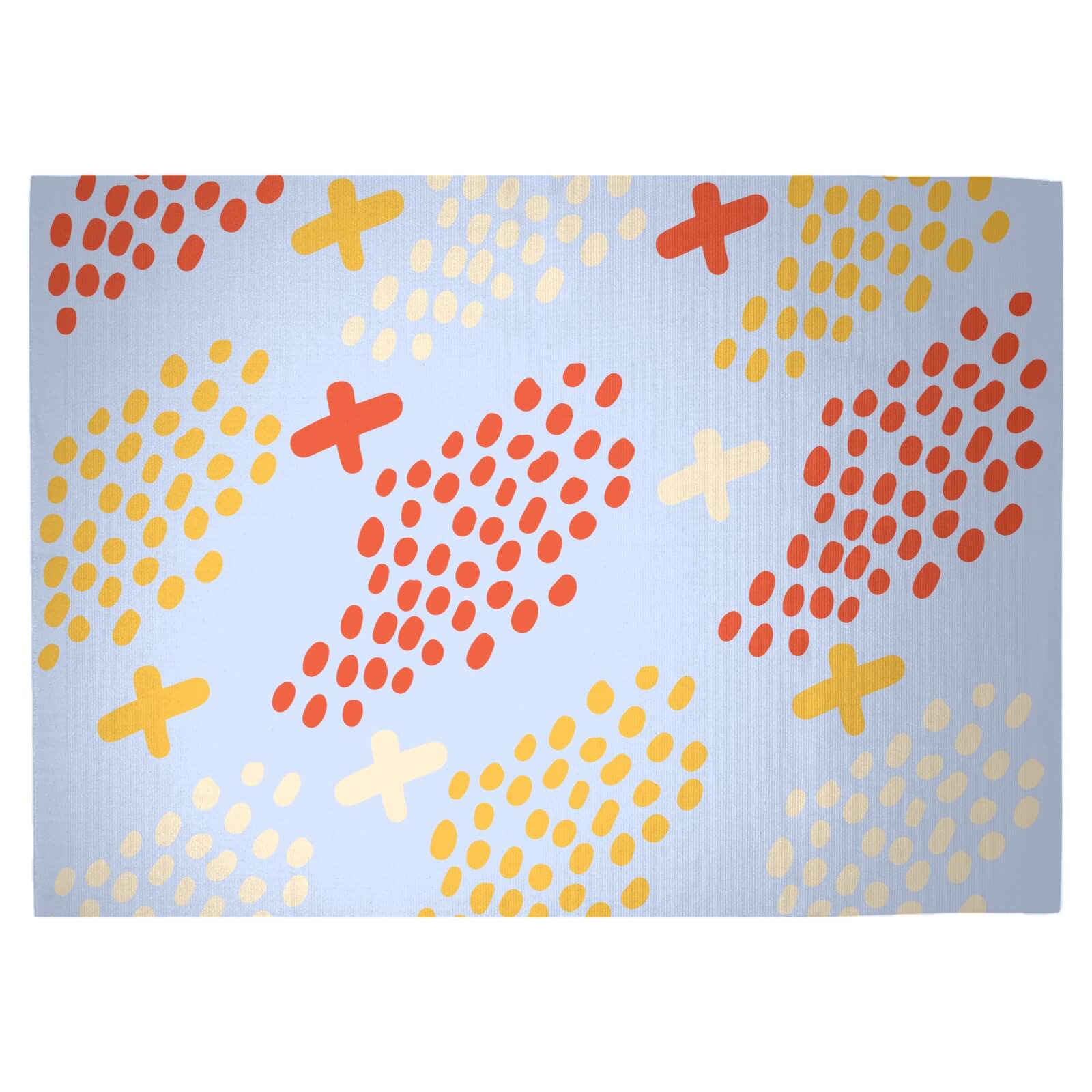 Dots And Crosses Woven Rug - Large