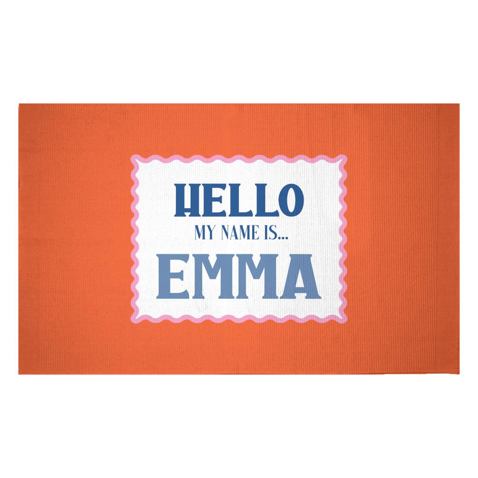 Hello, My Name Is Emma Woven Rug - Small