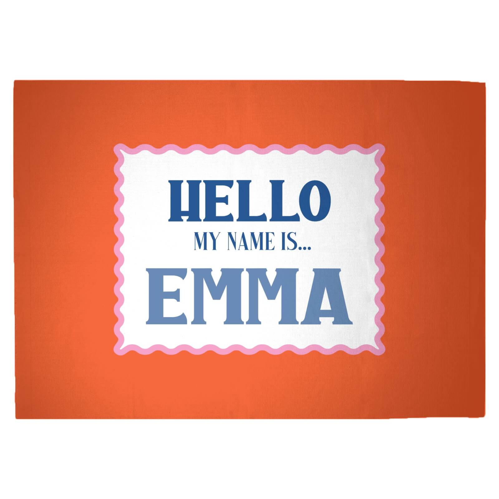 Hello, My Name Is Emma Woven Rug - Large