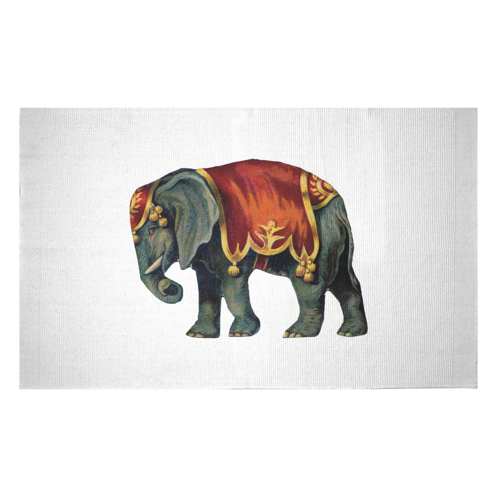 Circus Elephant Woven Rug - Small