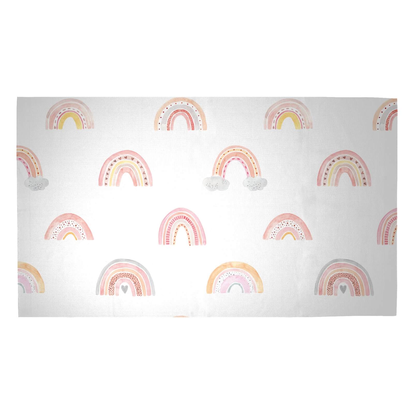Rainbow Pattern Woven Rug - Medium