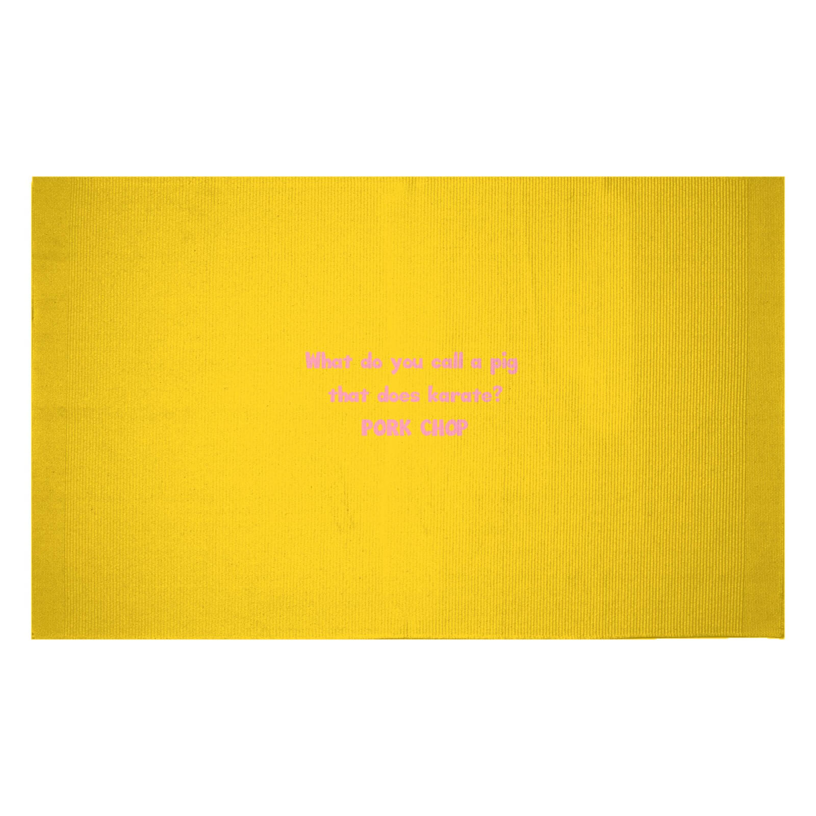 Pork Chop Joke Woven Rug - Small