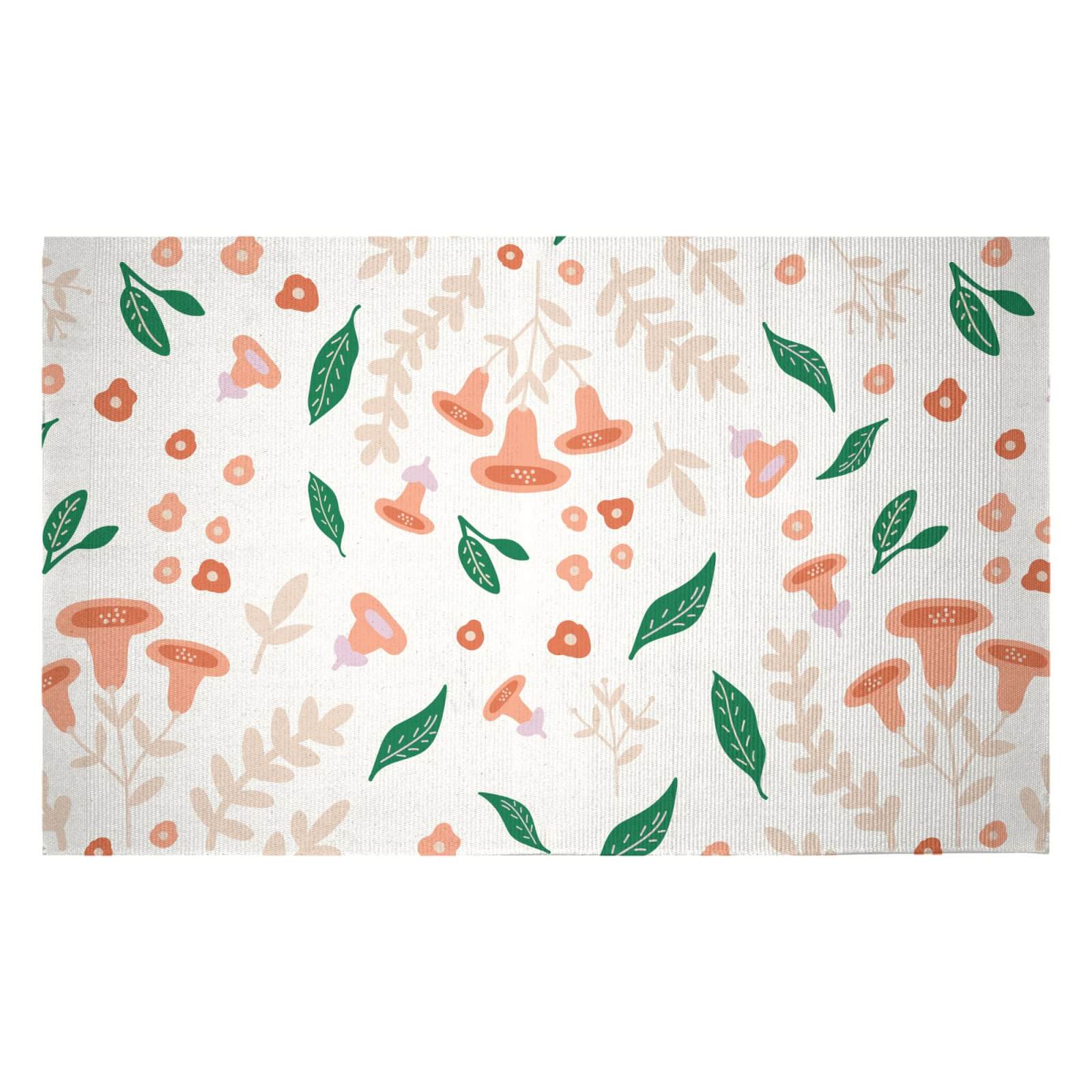 Bells And Leaves Woven Rug - Small