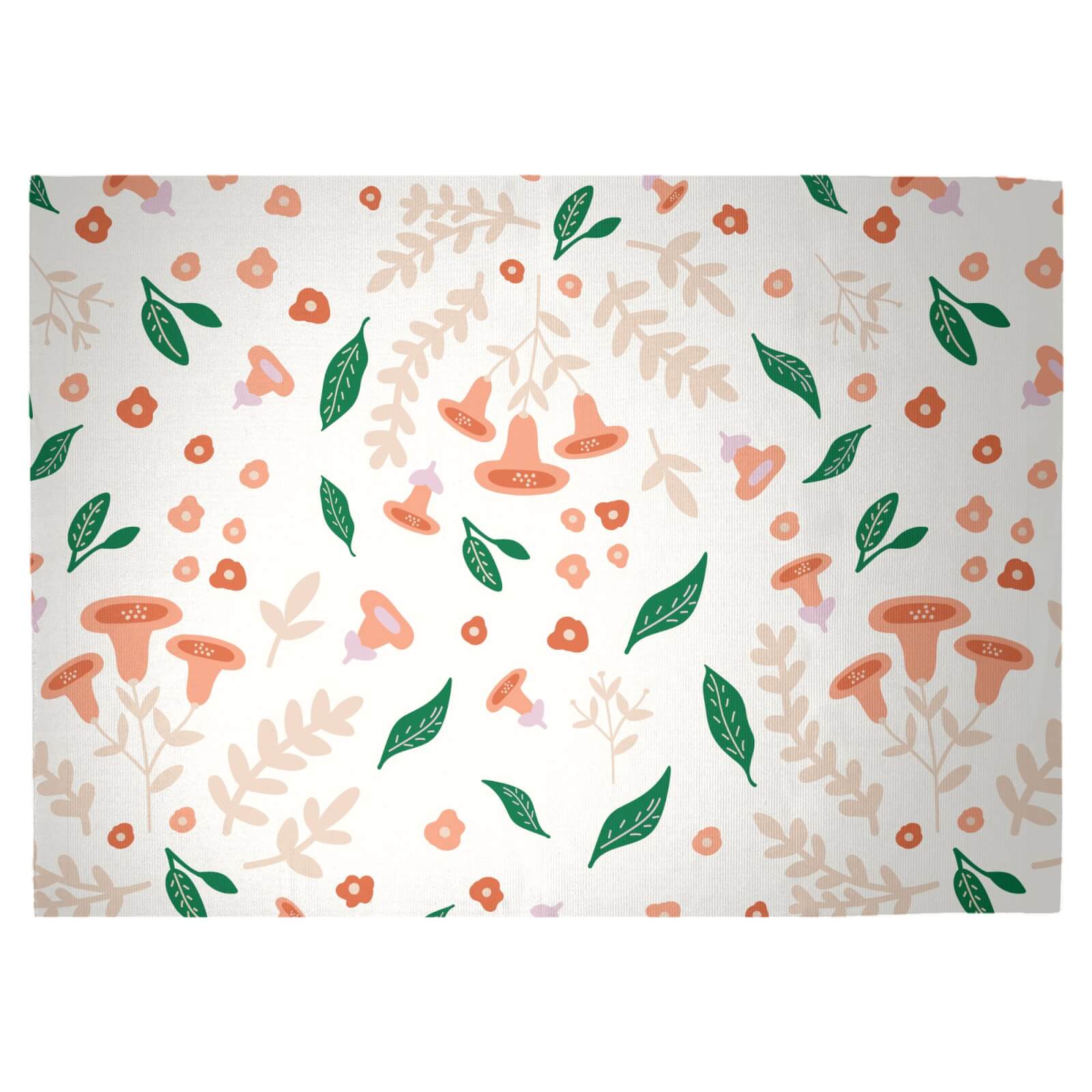 Bells And Leaves Woven Rug - Large