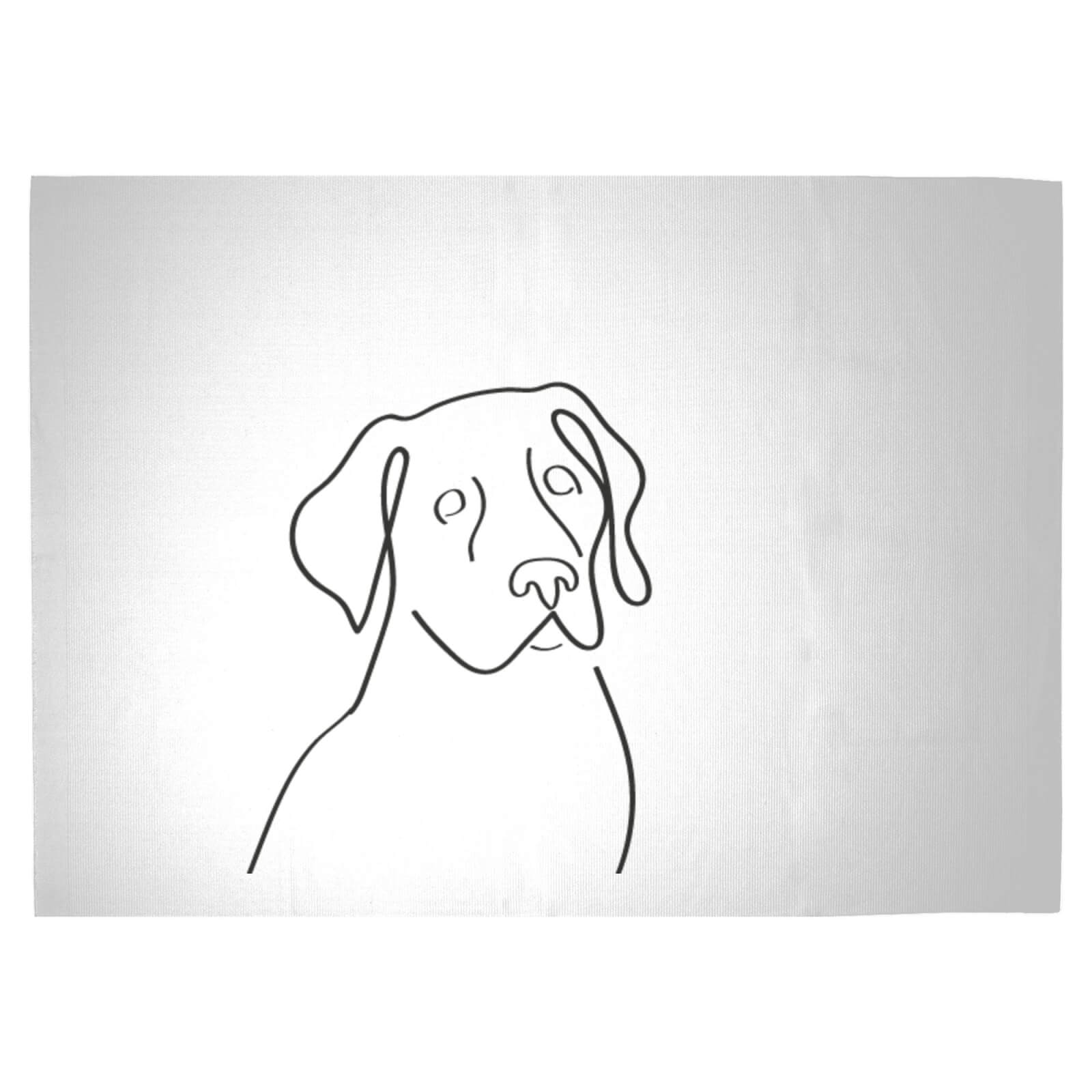Line Drawing Dog Woven Rug - Large