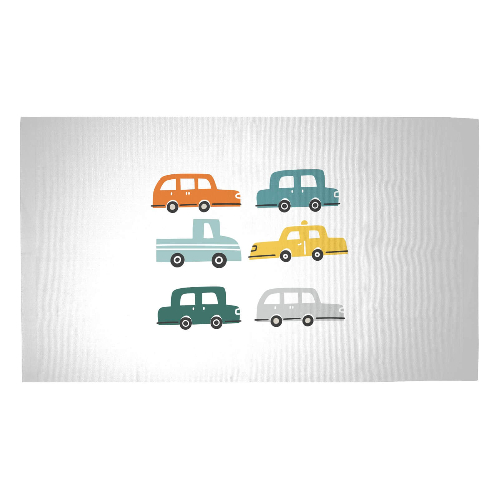 Colourful Cars Woven Rug - Medium