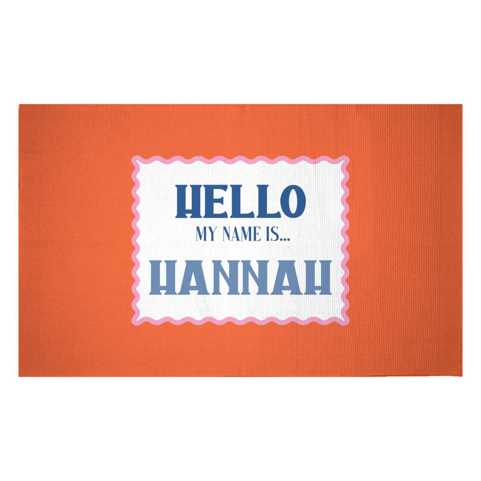 Hello, My Name Is Hannah Woven Rug - Small