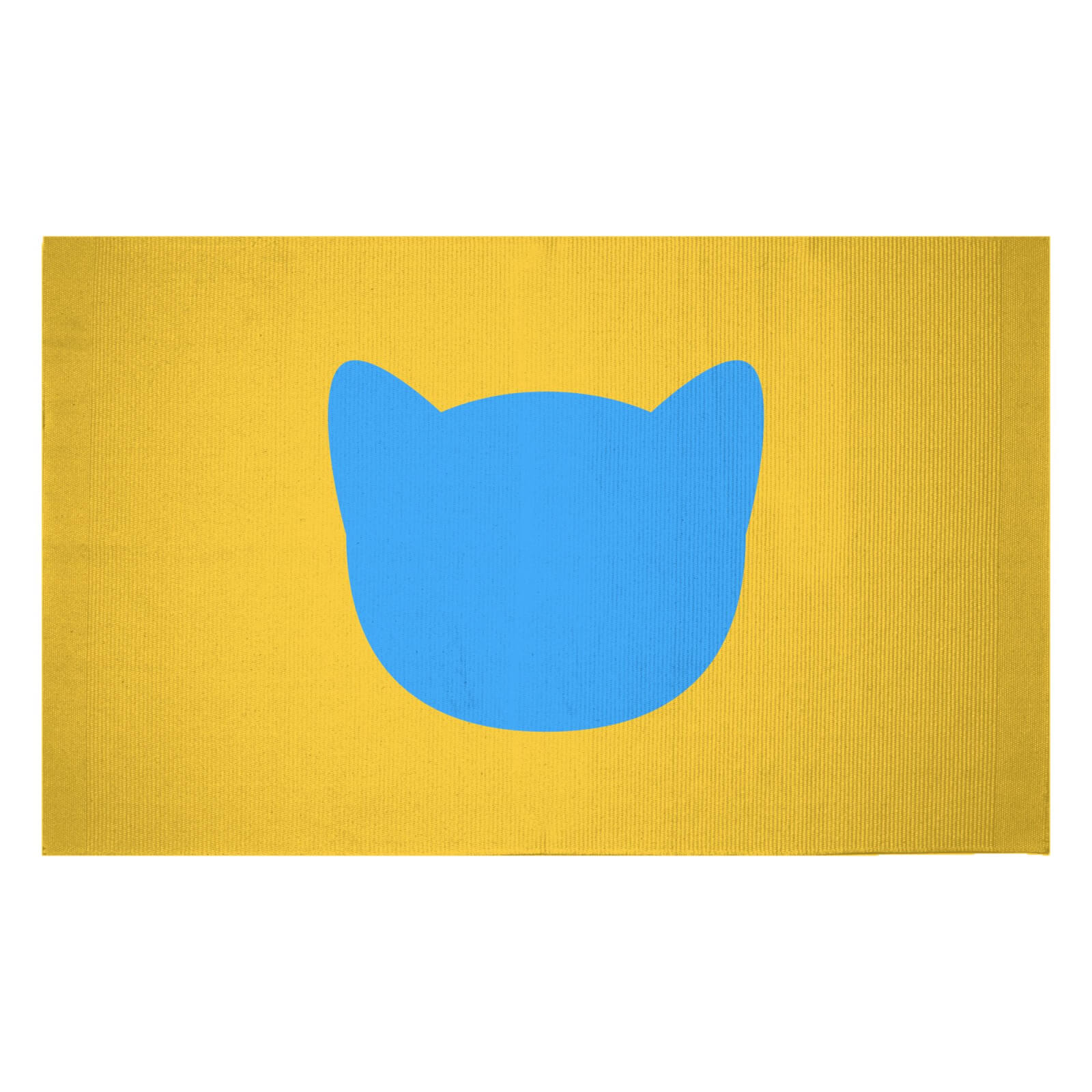 Cat Outline Woven Rug - Small