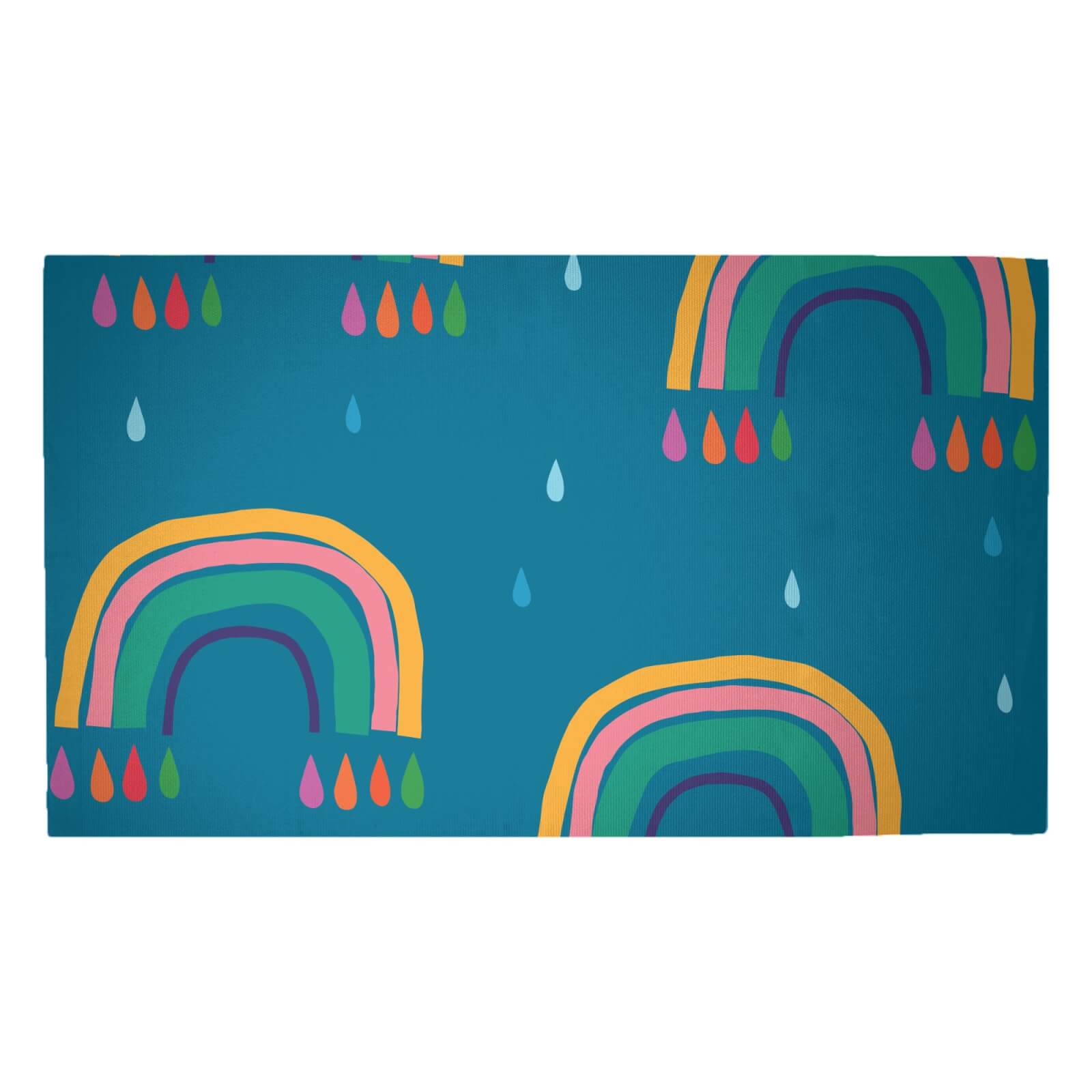 Rainbows & Rain Woven Rug - Medium