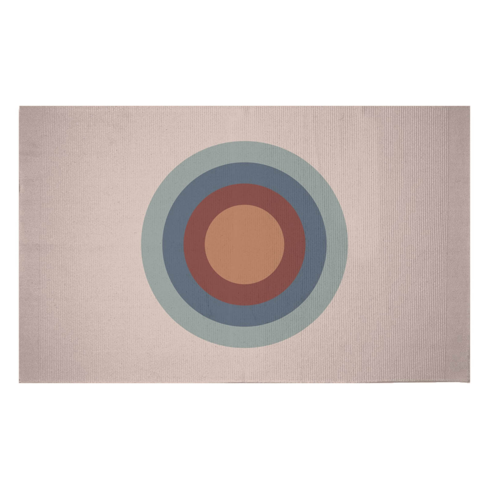 Winter Retro Circles Woven Rug - Small