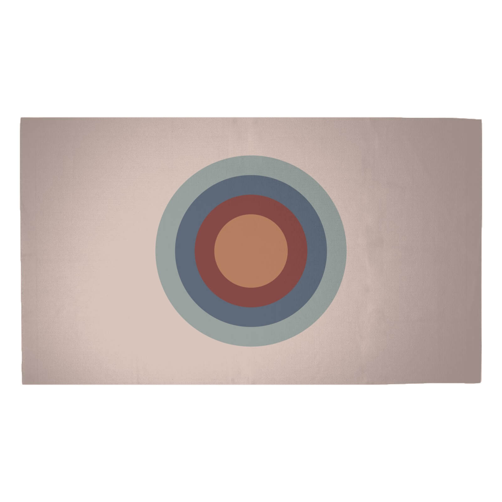 Winter Retro Circles Woven Rug - Medium