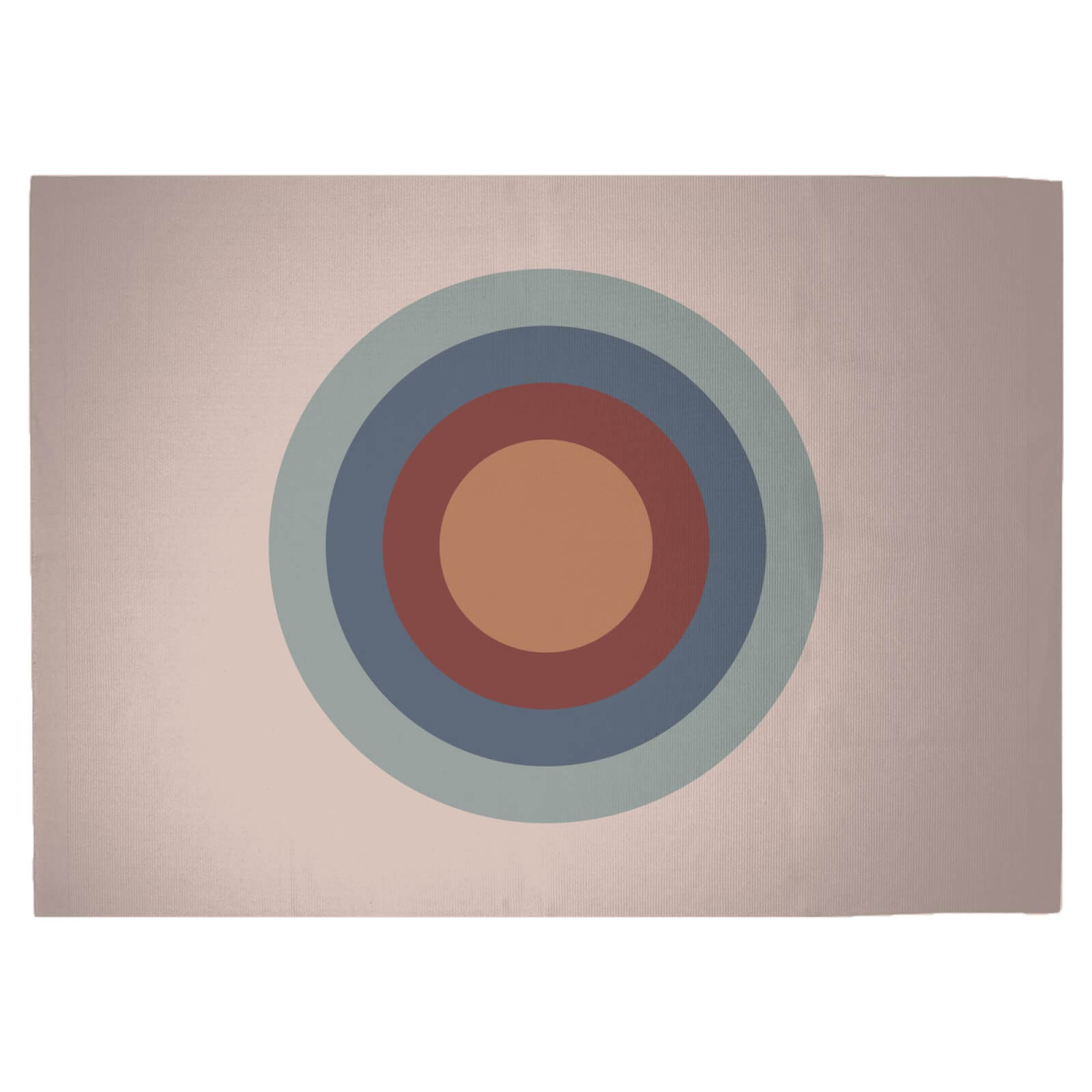 Winter Retro Circles Woven Rug - Large