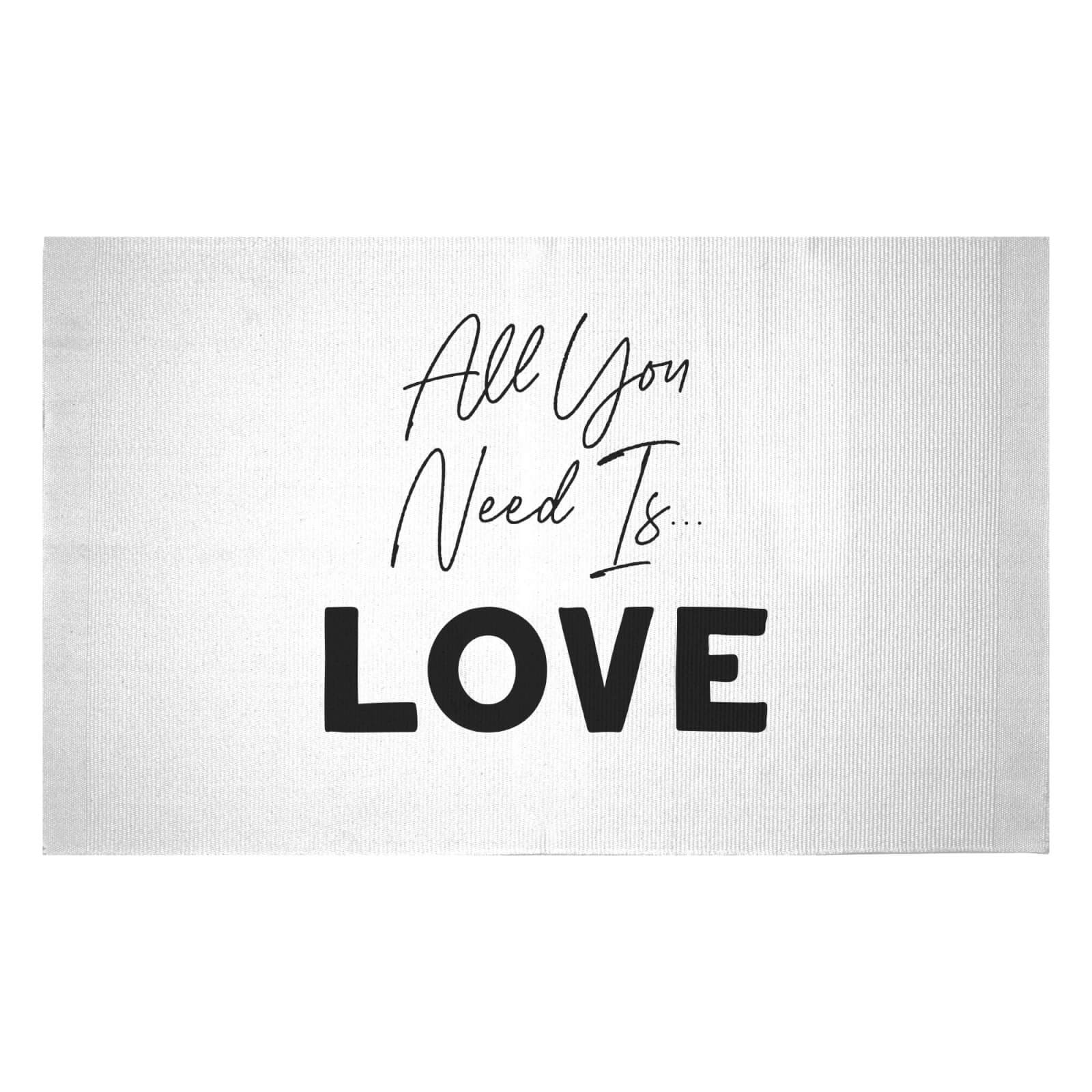 All You Need Is Love Woven Rug - Small
