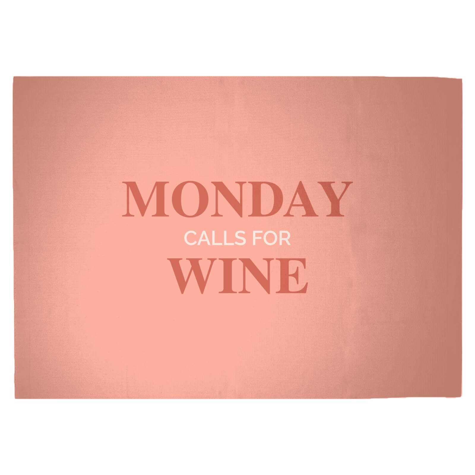 Monday Calls For Wine Woven Rug - Large