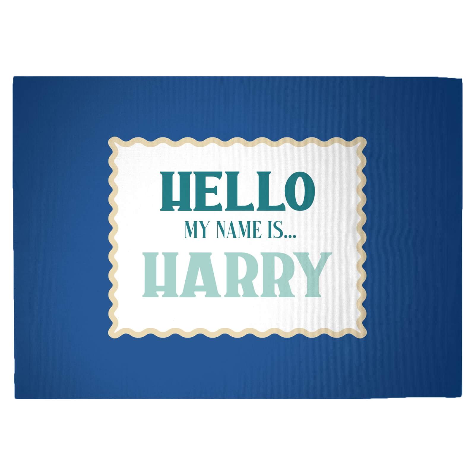 Hello, My Name Is Harry Woven Rug - Large