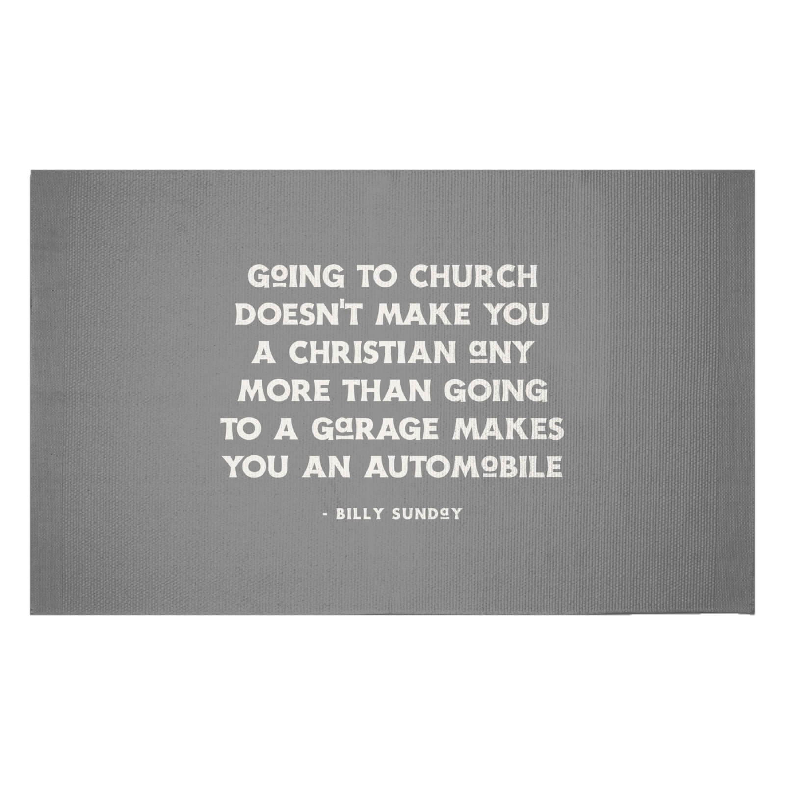 Going To Church Woven Rug - Small