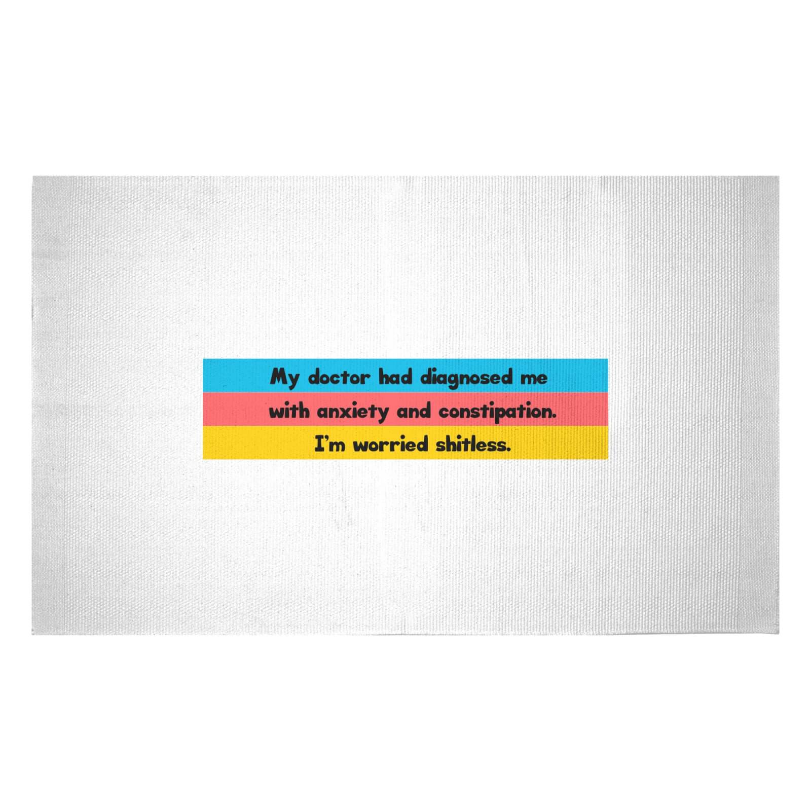 Worried Shitless Woven Rug - Small