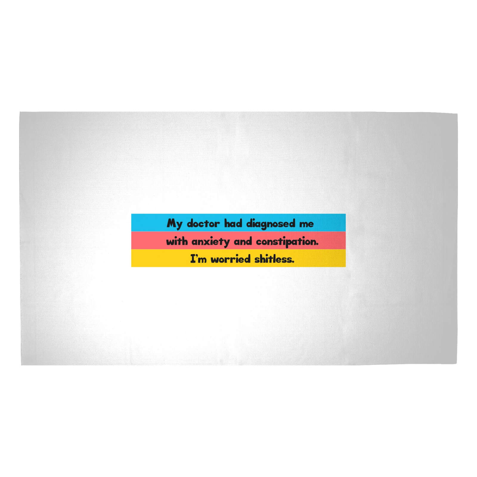 Worried Shitless Woven Rug - Medium