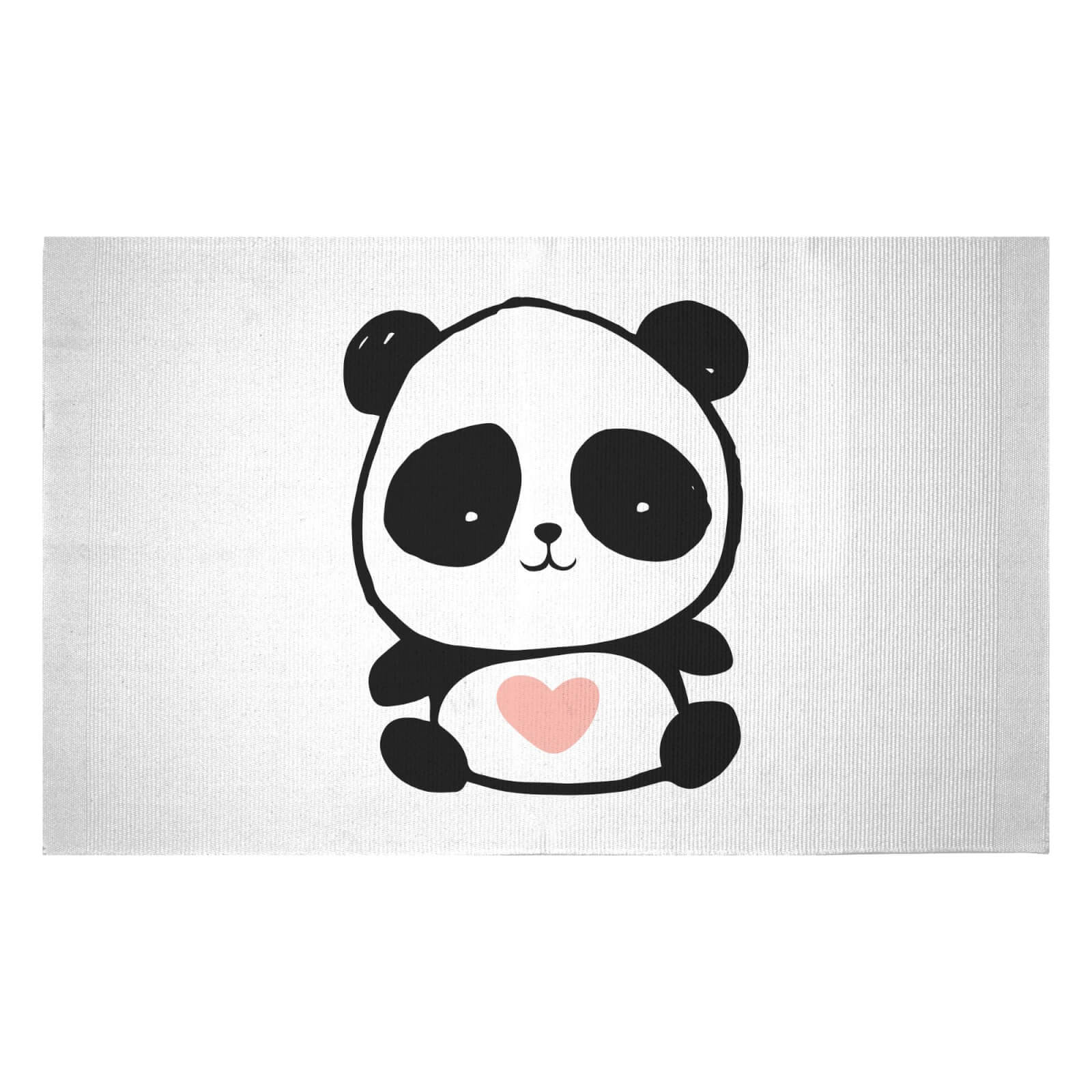 Baby Panda Woven Rug - Small