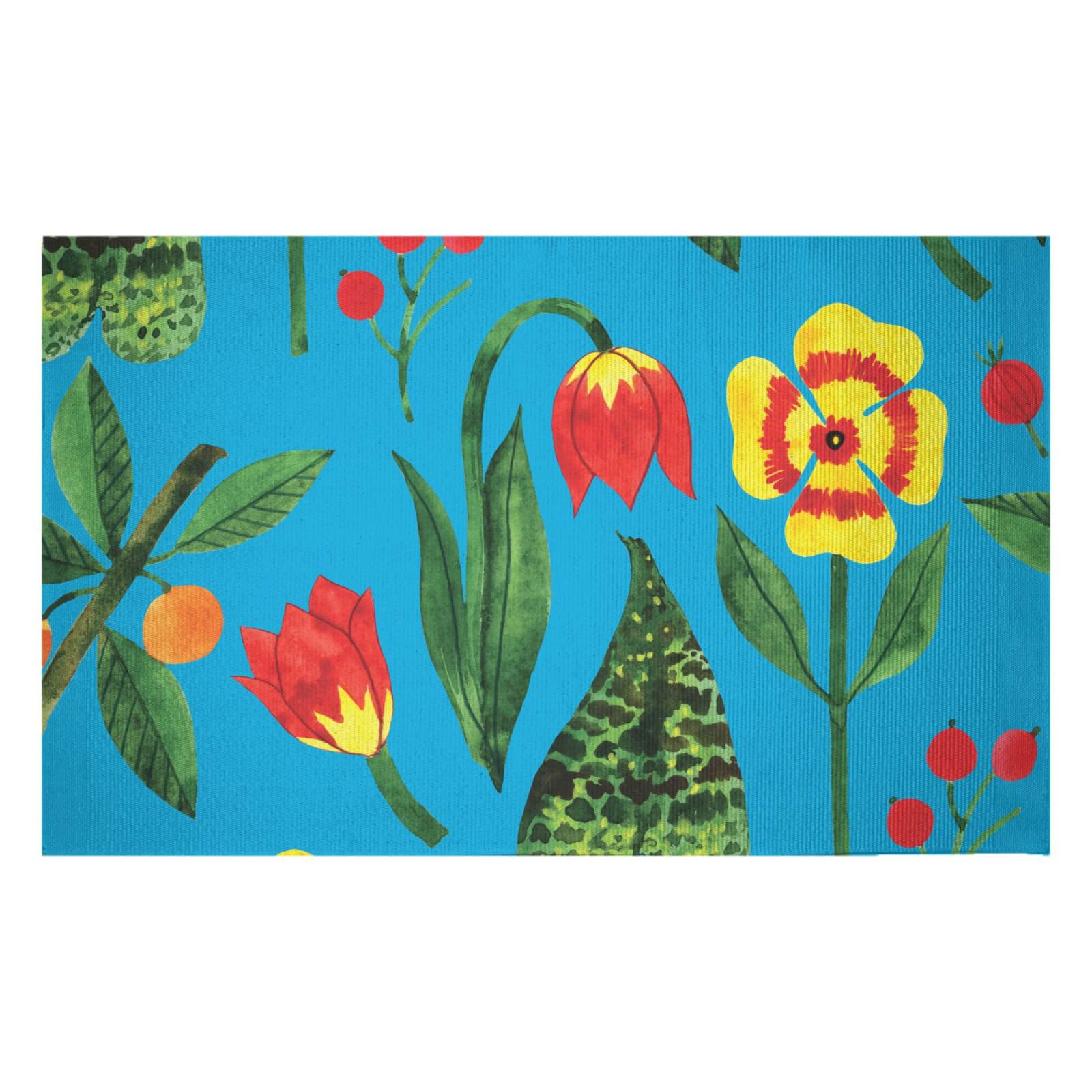 Retro Botanicals Woven Rug - Small