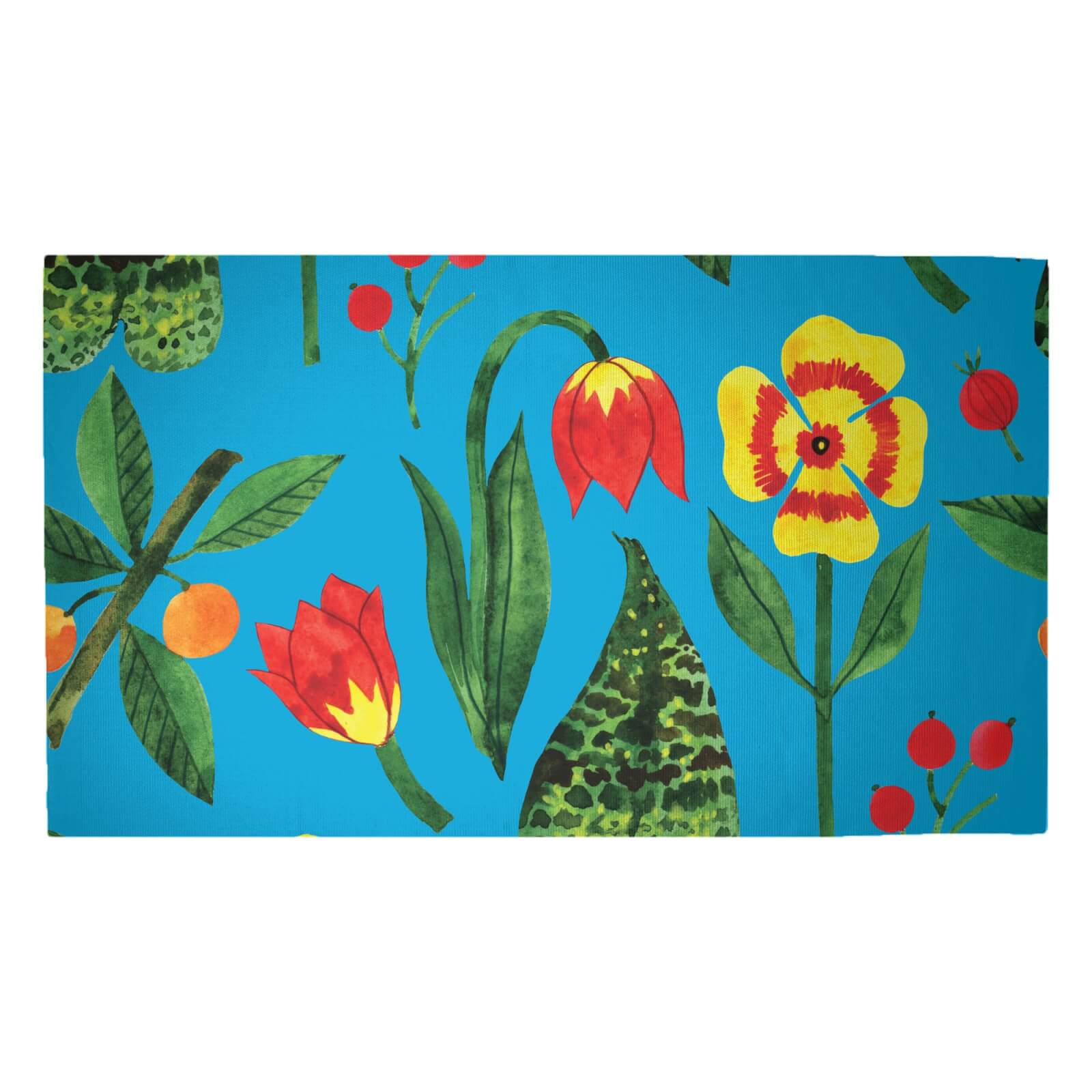 Retro Botanicals Woven Rug - Medium