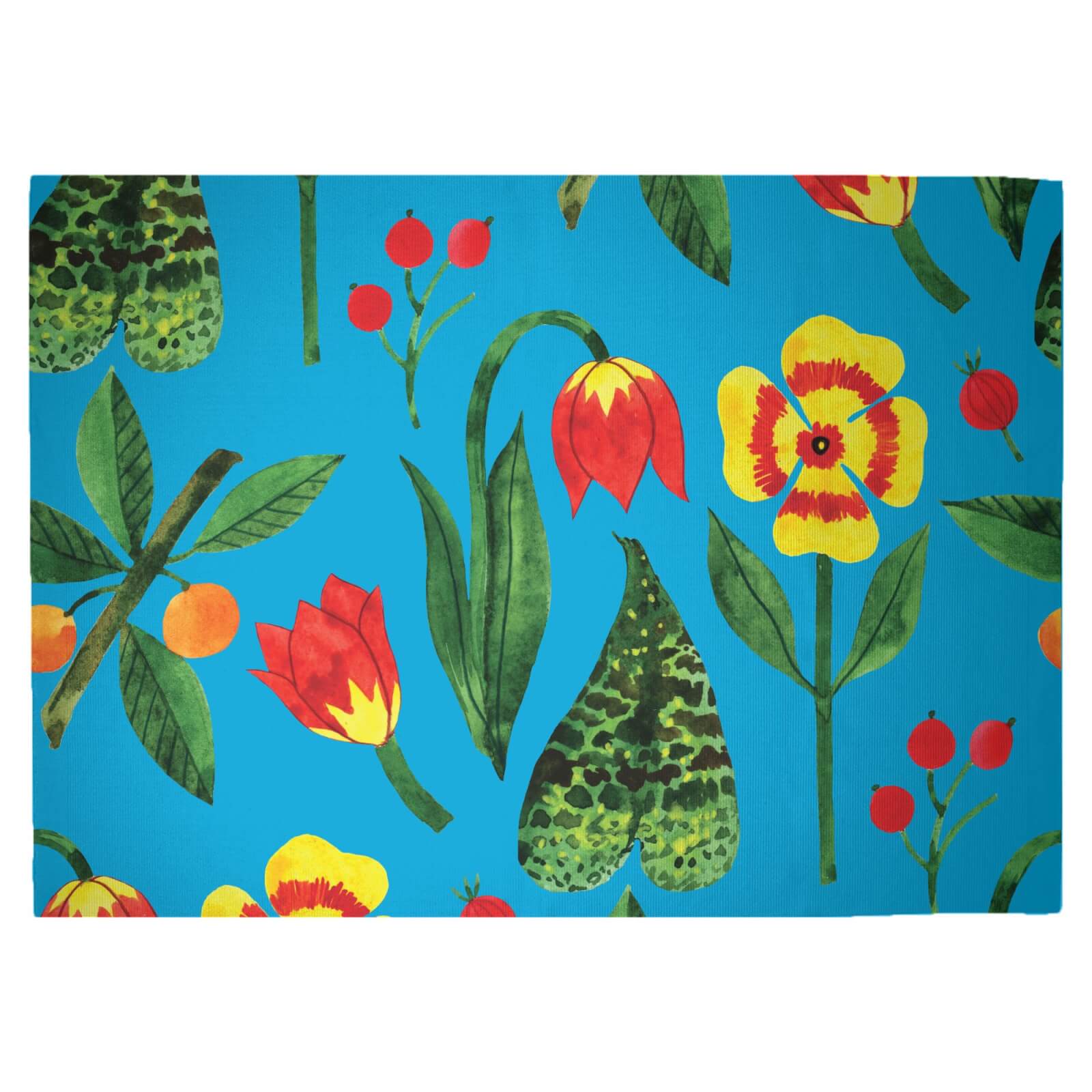 Retro Botanicals Woven Rug - Large