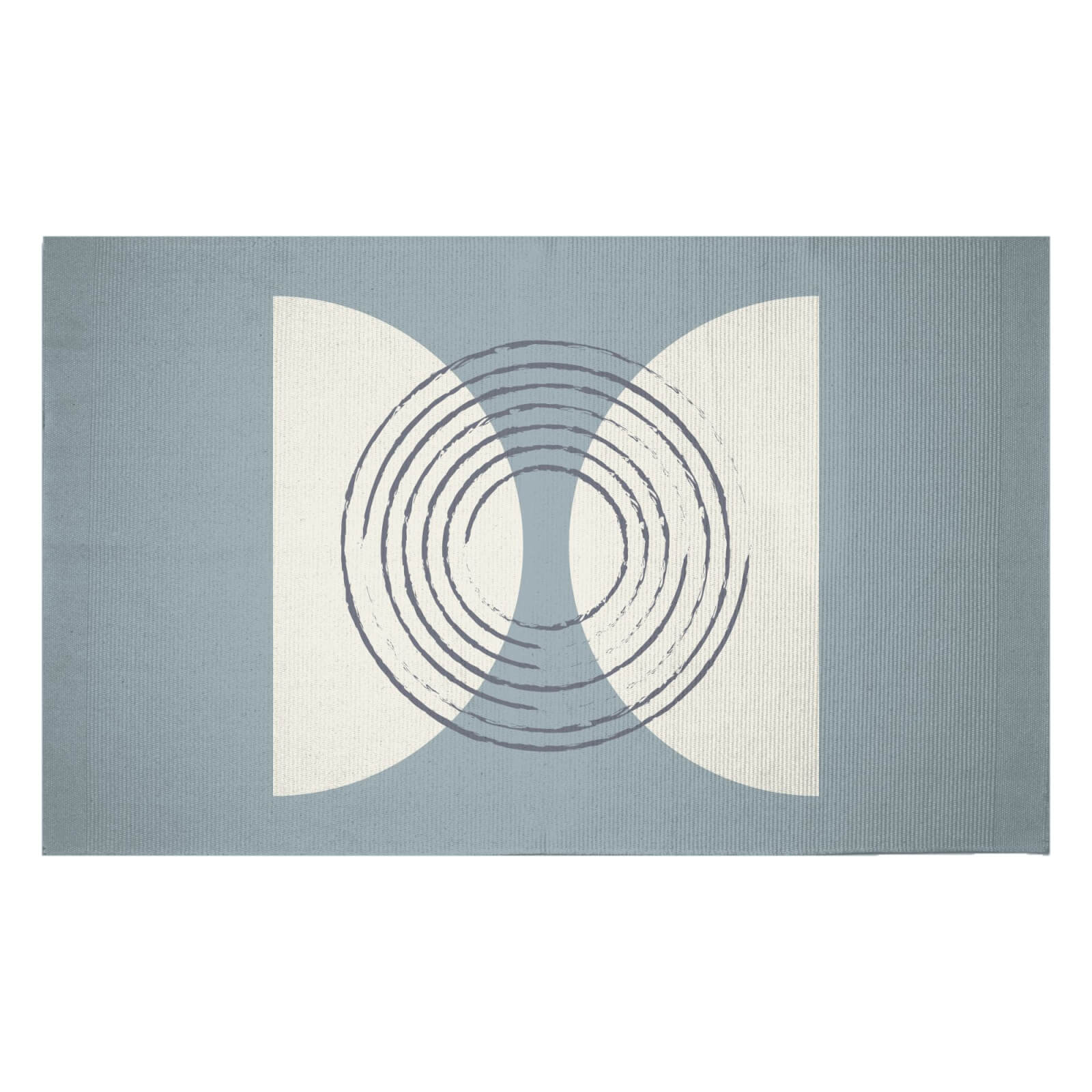 Linear Circles Woven Rug - Small