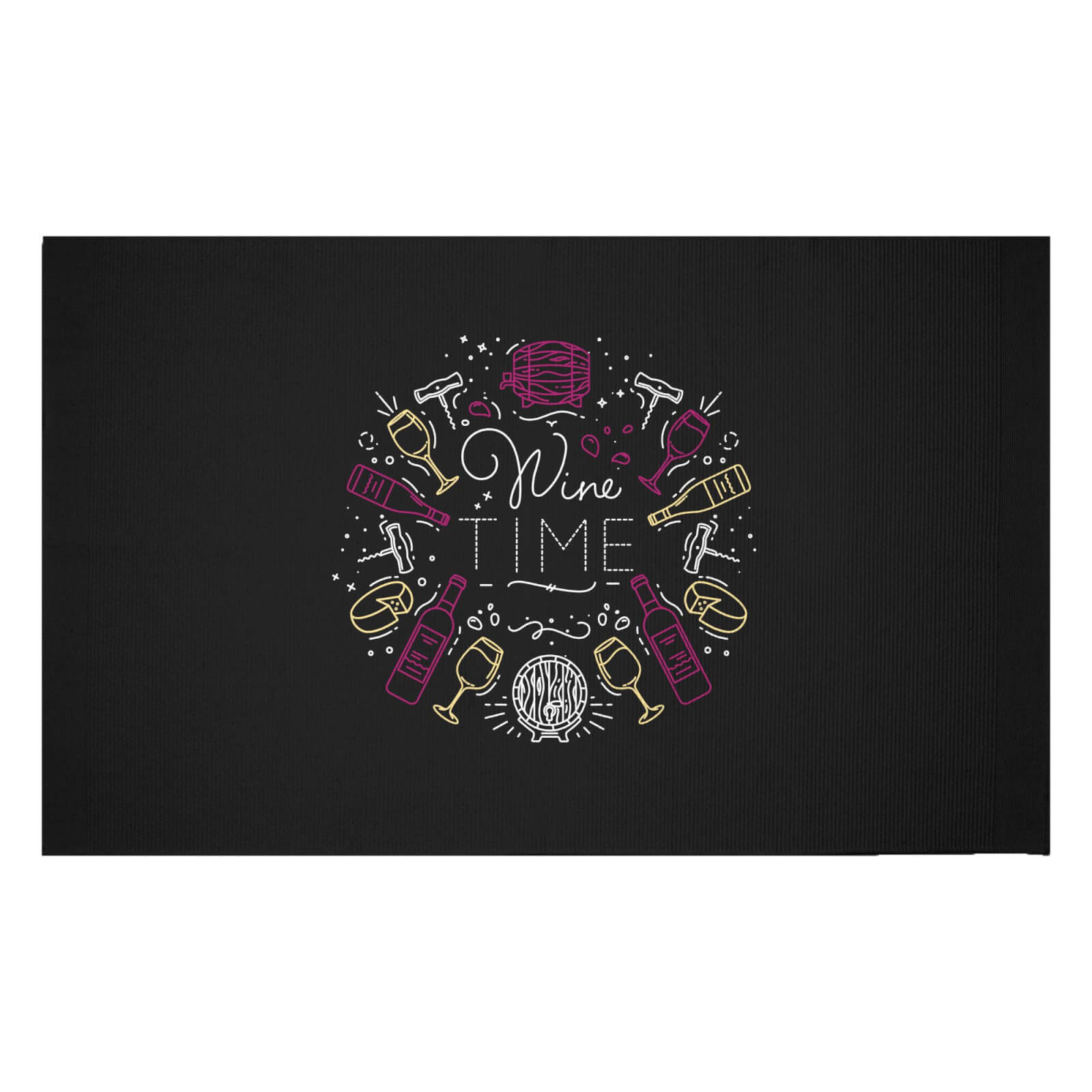 Wine Time Woven Rug - Small