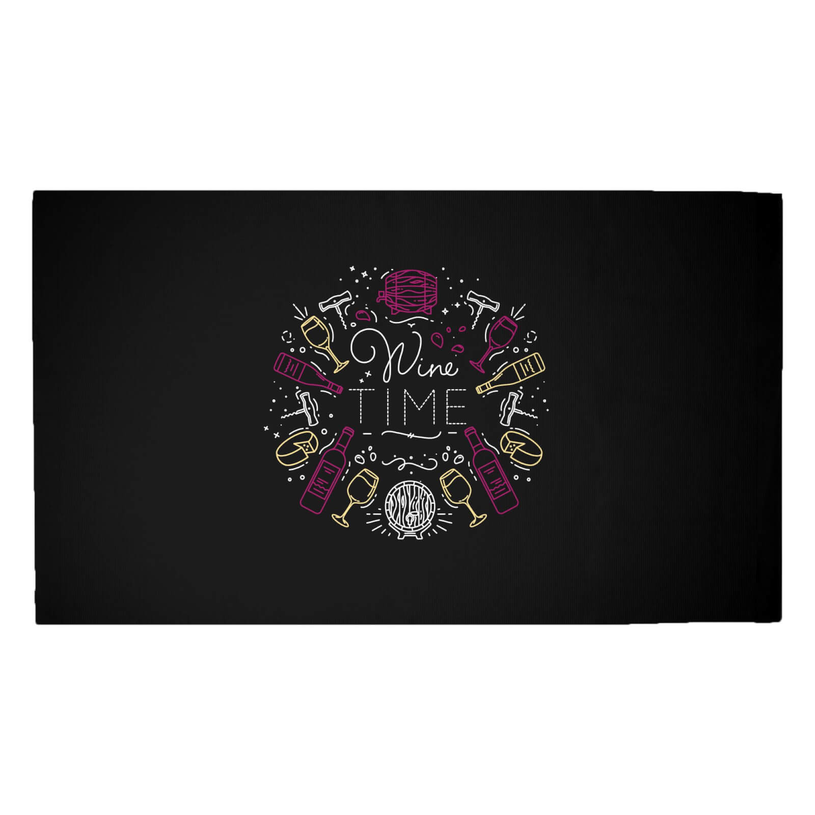 Wine Time Woven Rug - Medium