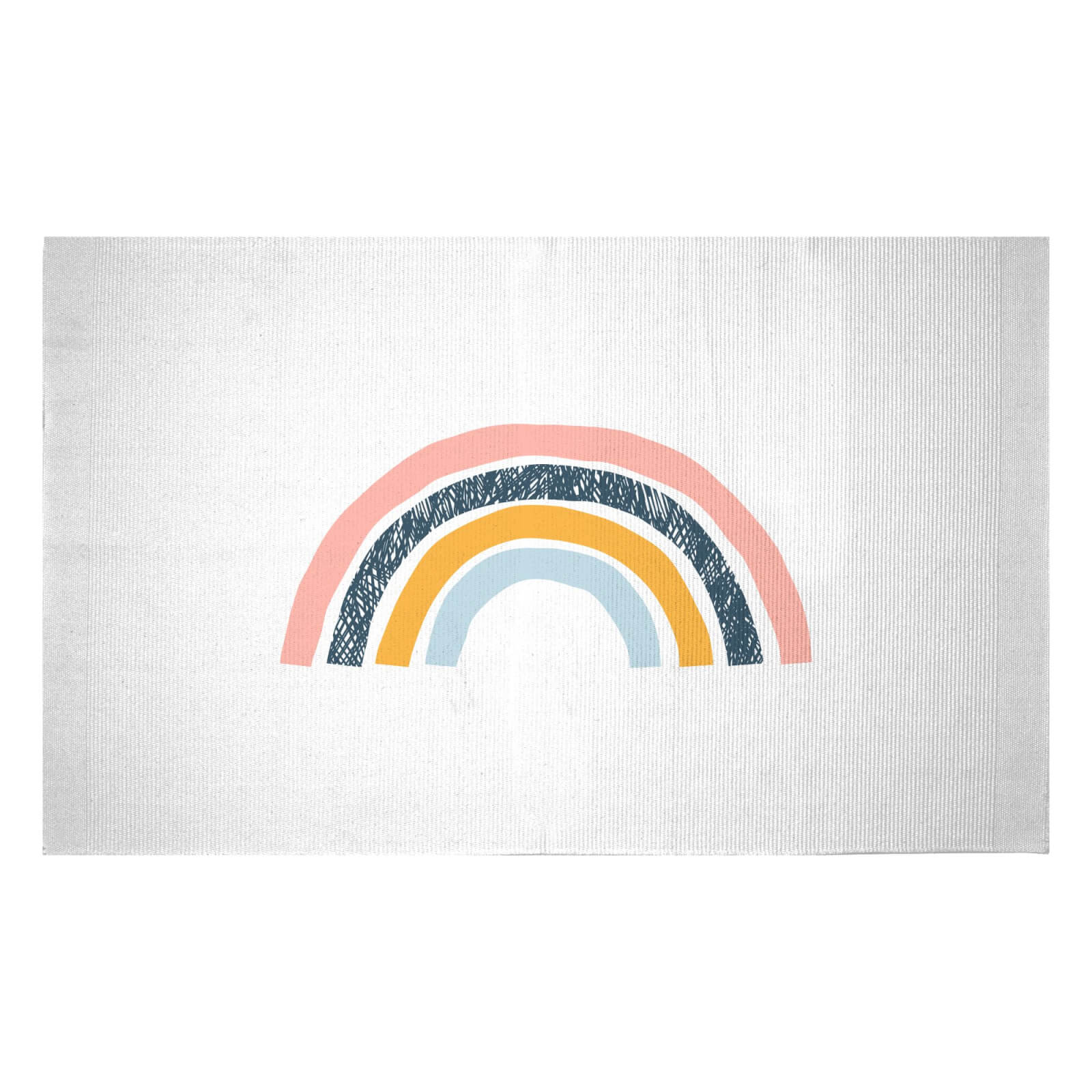 Textured Rainbow Woven Rug - Small
