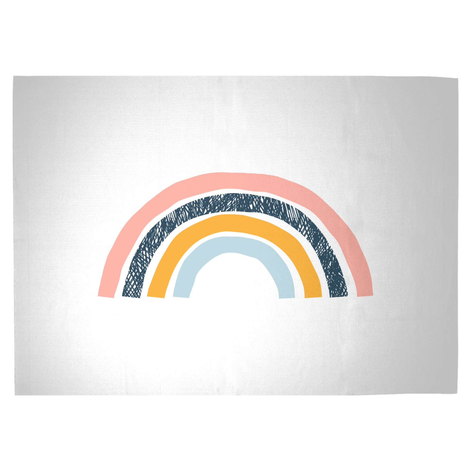 Textured Rainbow Woven Rug - Large